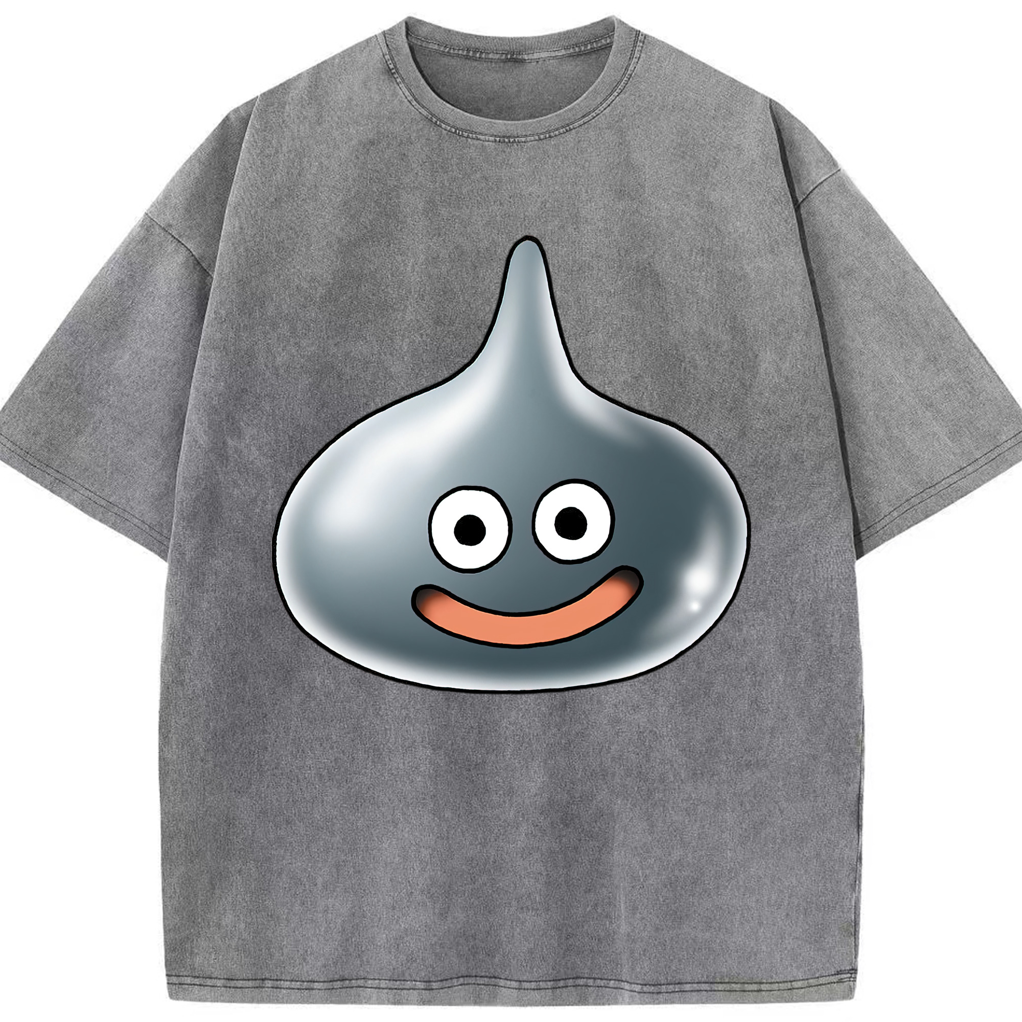 （画像用） ドラゴンクエスト Doragon Kuesuto Dragon Quest 綿100% ヴィンテージ風 半袖Tシャツ（フロントプリント）