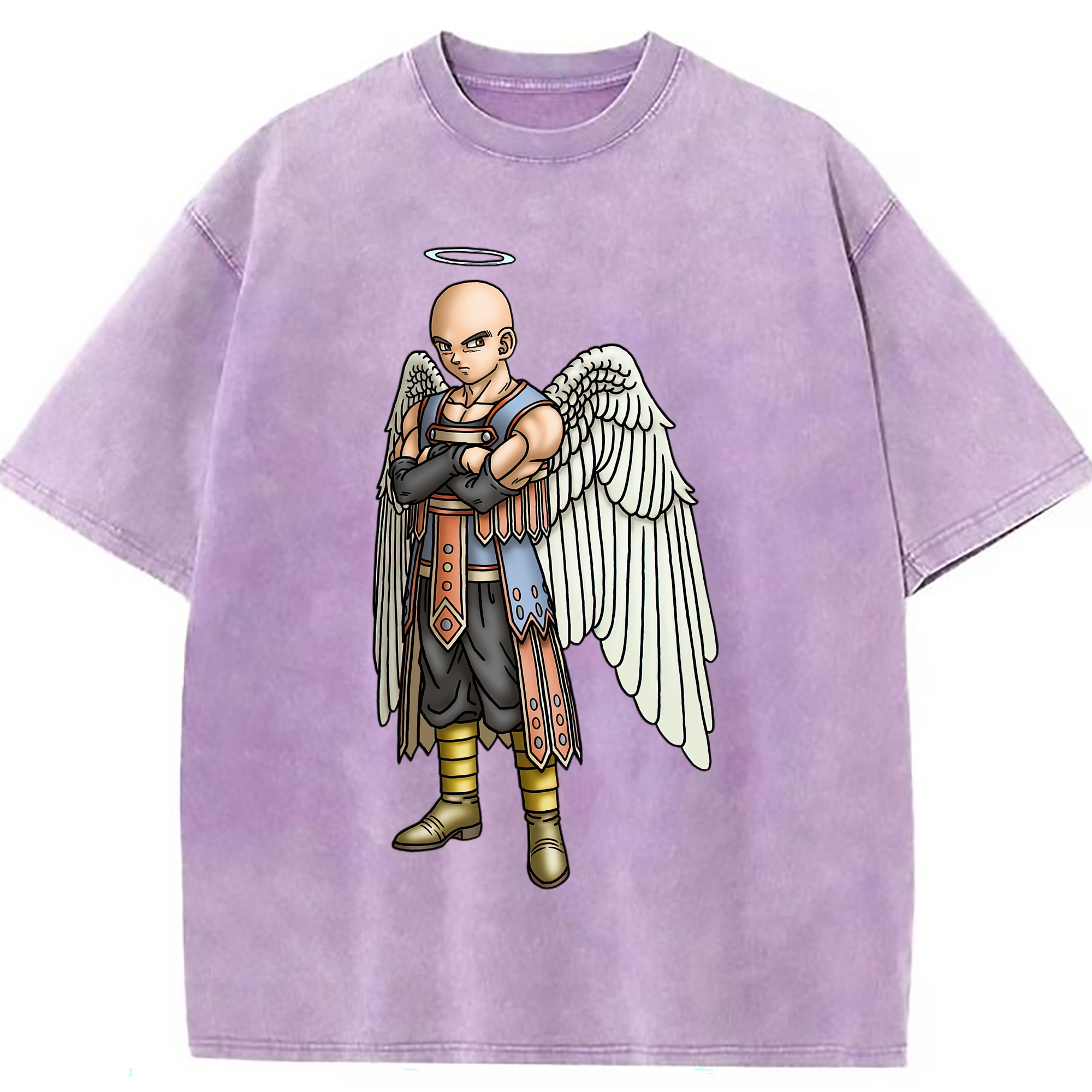 （画像用） ドラゴンクエスト Doragon Kuesuto Dragon Quest 綿100% ヴィンテージ風 半袖Tシャツ（フロントプリント）
