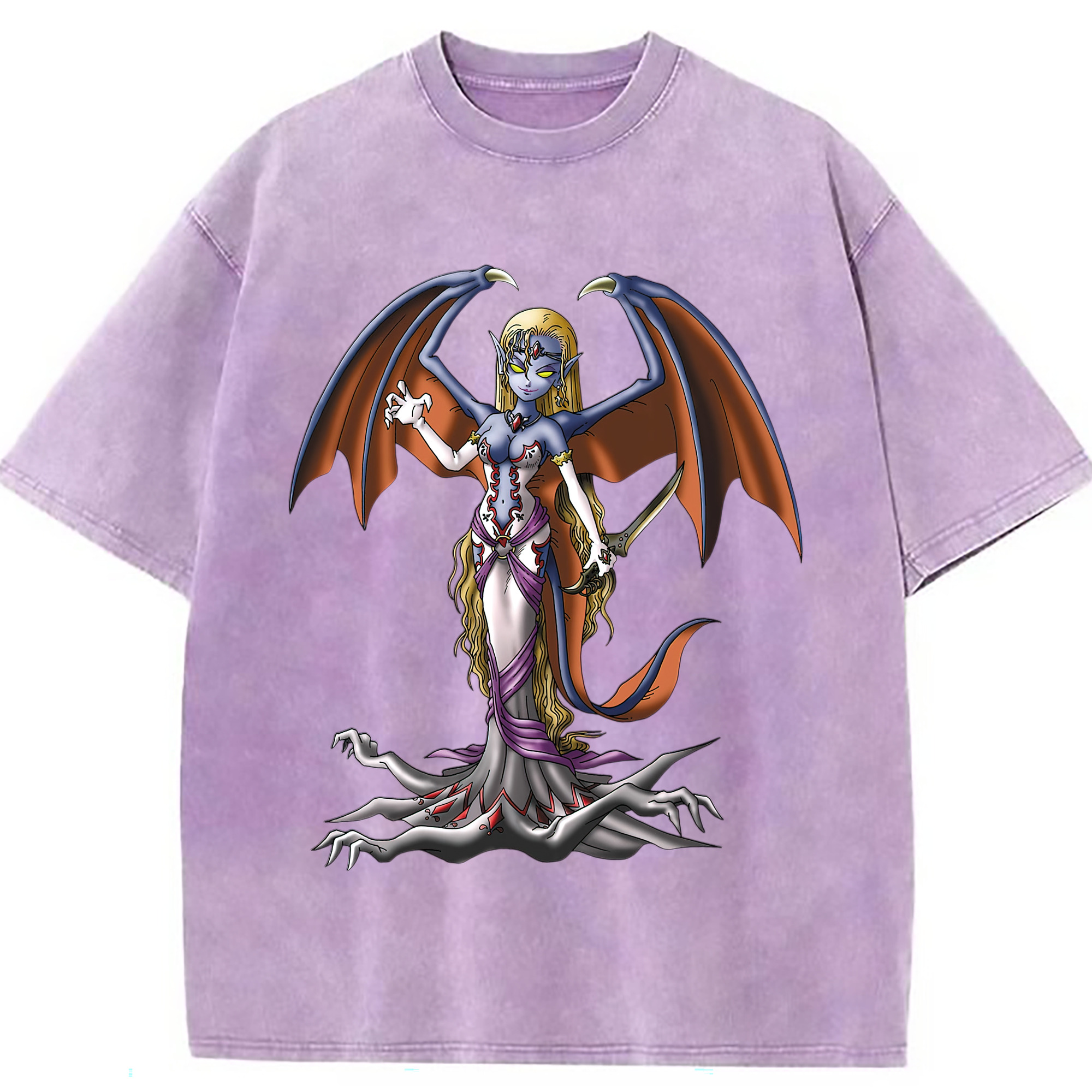 （画像用） ドラゴンクエスト Doragon Kuesuto Dragon Quest 綿100% ヴィンテージ風 半袖Tシャツ（フロントプリント）