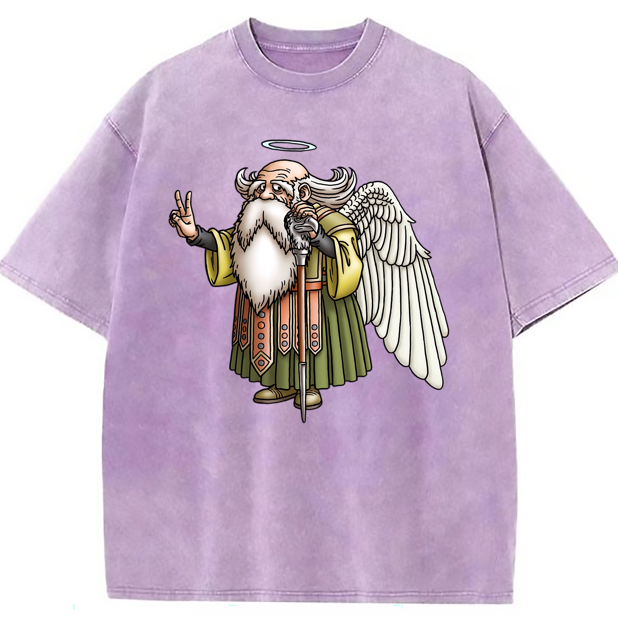 （画像用） ドラゴンクエスト Doragon Kuesuto Dragon Quest 綿100% ヴィンテージ風 半袖Tシャツ（フロントプリント）