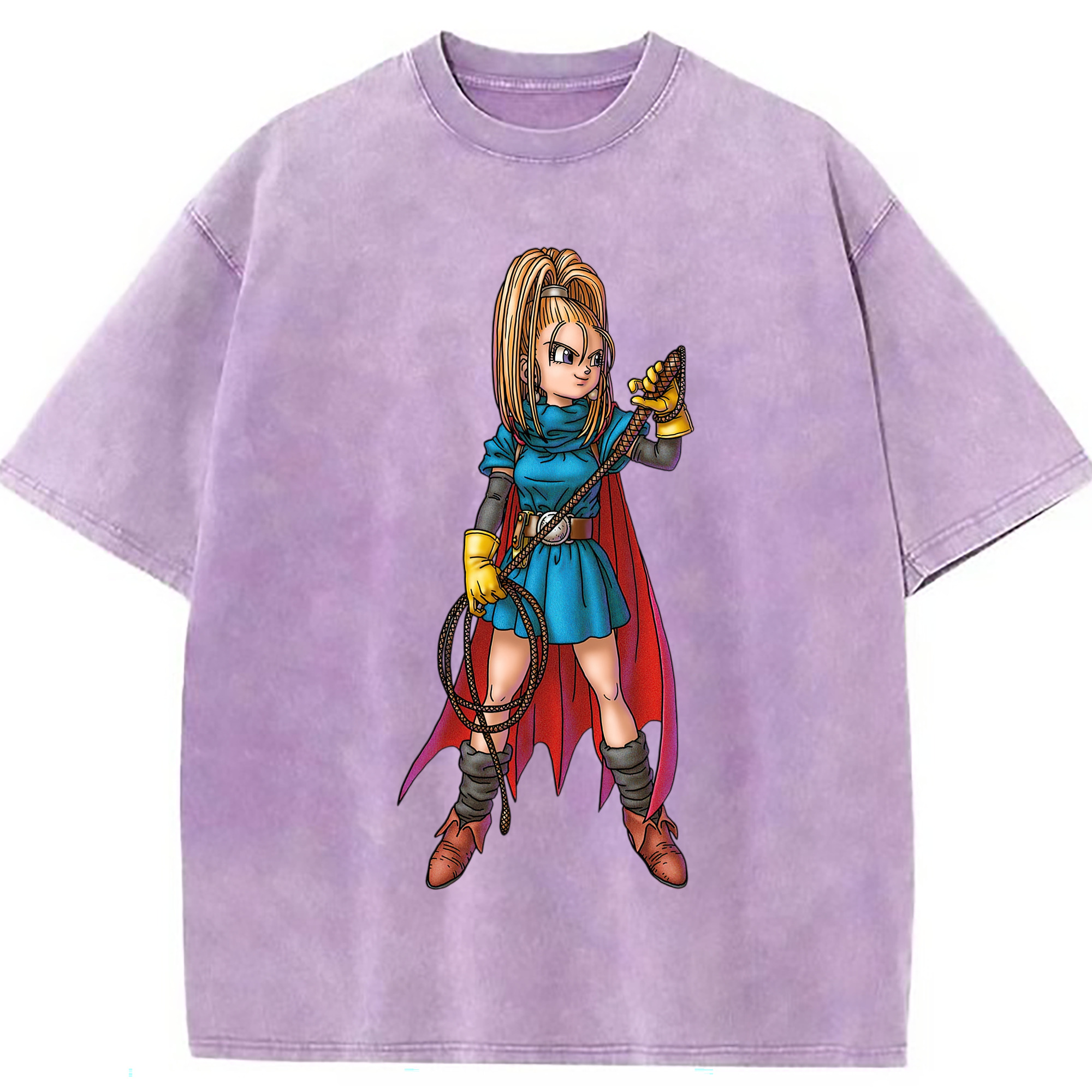 （画像用） ドラゴンクエスト Doragon Kuesuto Dragon Quest 綿100% ヴィンテージ風 半袖Tシャツ（フロントプリント）