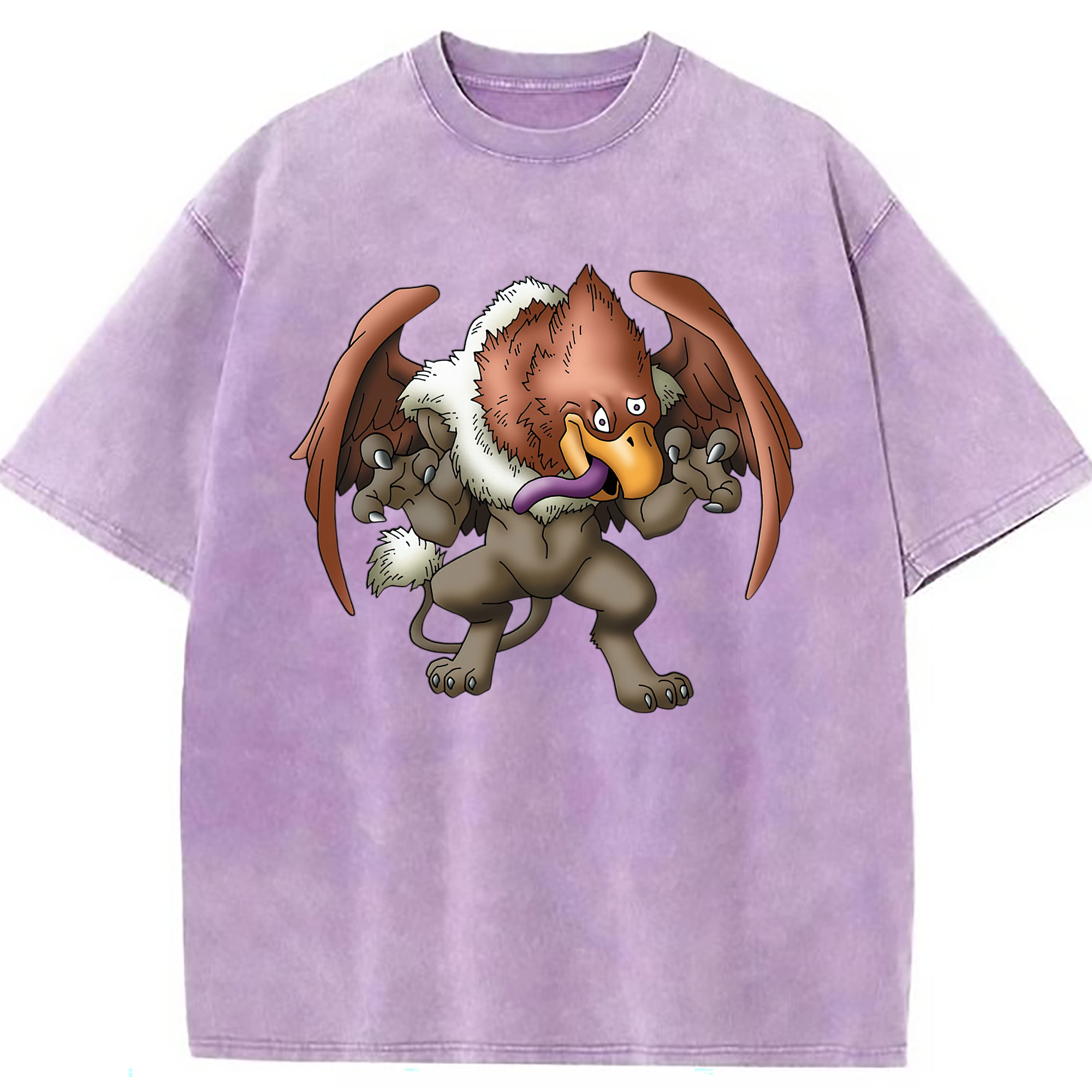 （画像用） ドラゴンクエスト Doragon Kuesuto Dragon Quest 綿100% ヴィンテージ風 半袖Tシャツ（フロントプリント）