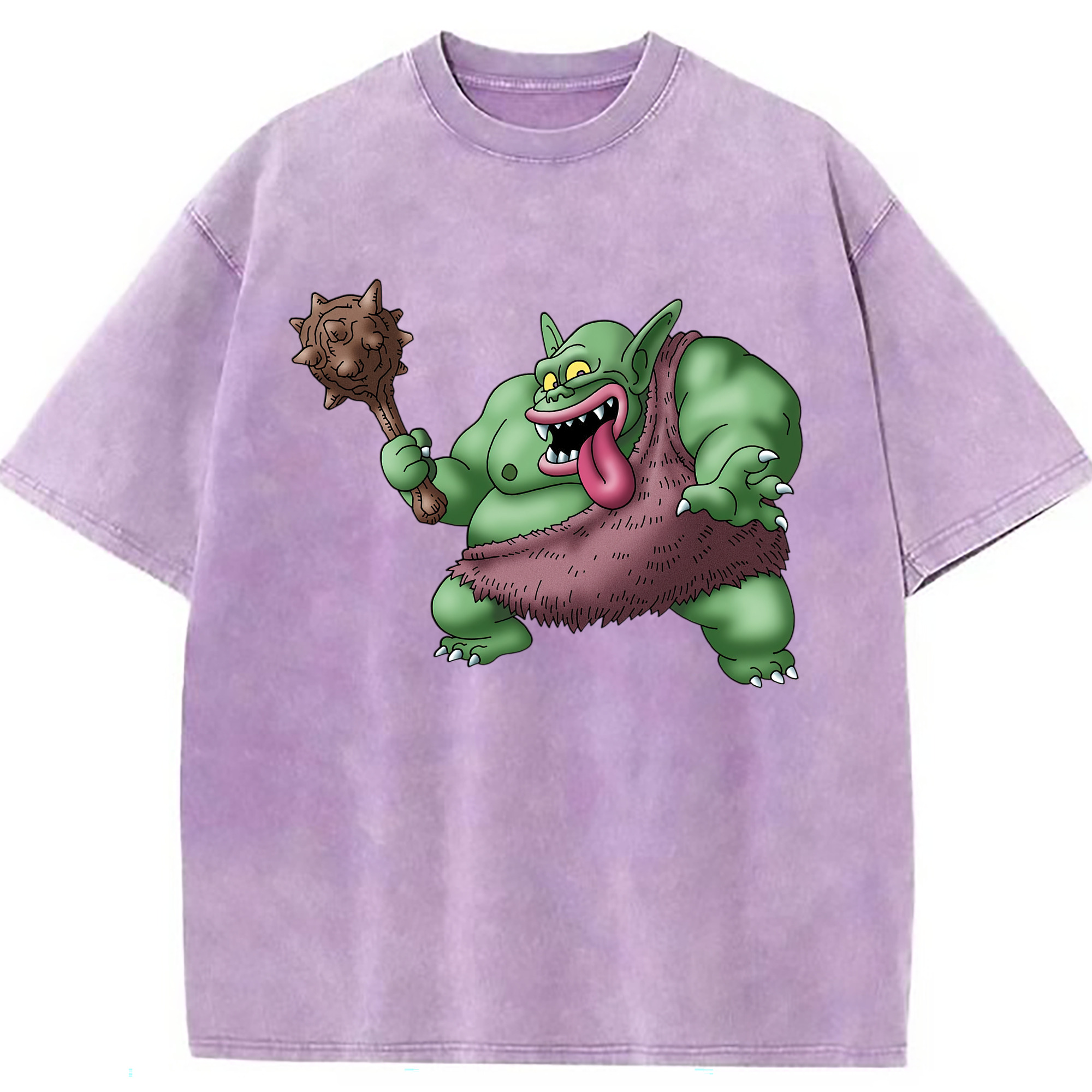（画像用） ドラゴンクエスト Doragon Kuesuto Dragon Quest 綿100% ヴィンテージ風 半袖Tシャツ（フロントプリント）