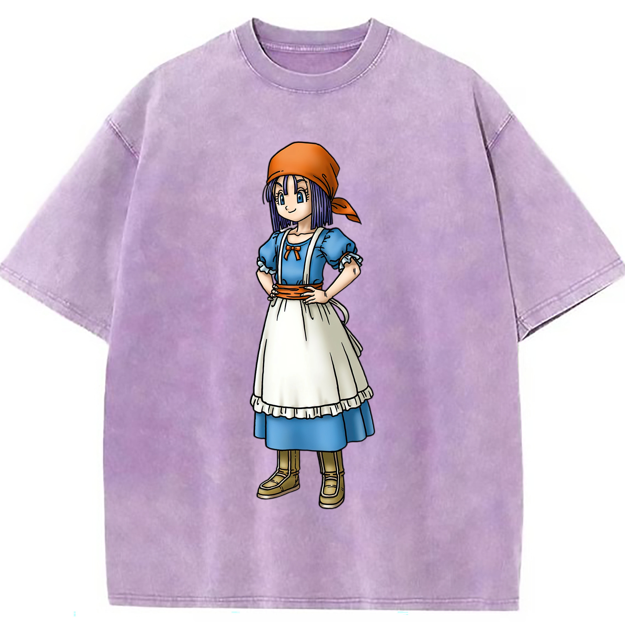 （画像用） ドラゴンクエスト Doragon Kuesuto Dragon Quest 綿100% ヴィンテージ風 半袖Tシャツ（フロントプリント）