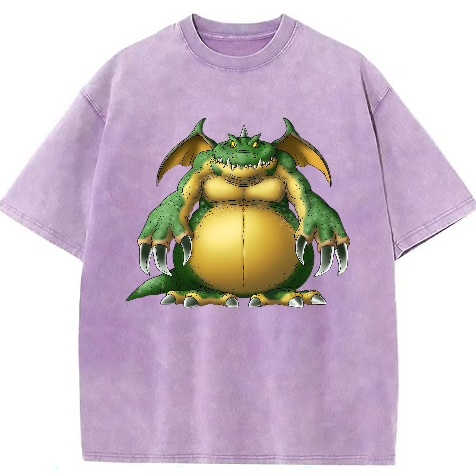 （画像用） ドラゴンクエスト Doragon Kuesuto Dragon Quest 綿100% ヴィンテージ風 半袖Tシャツ（フロントプリント）