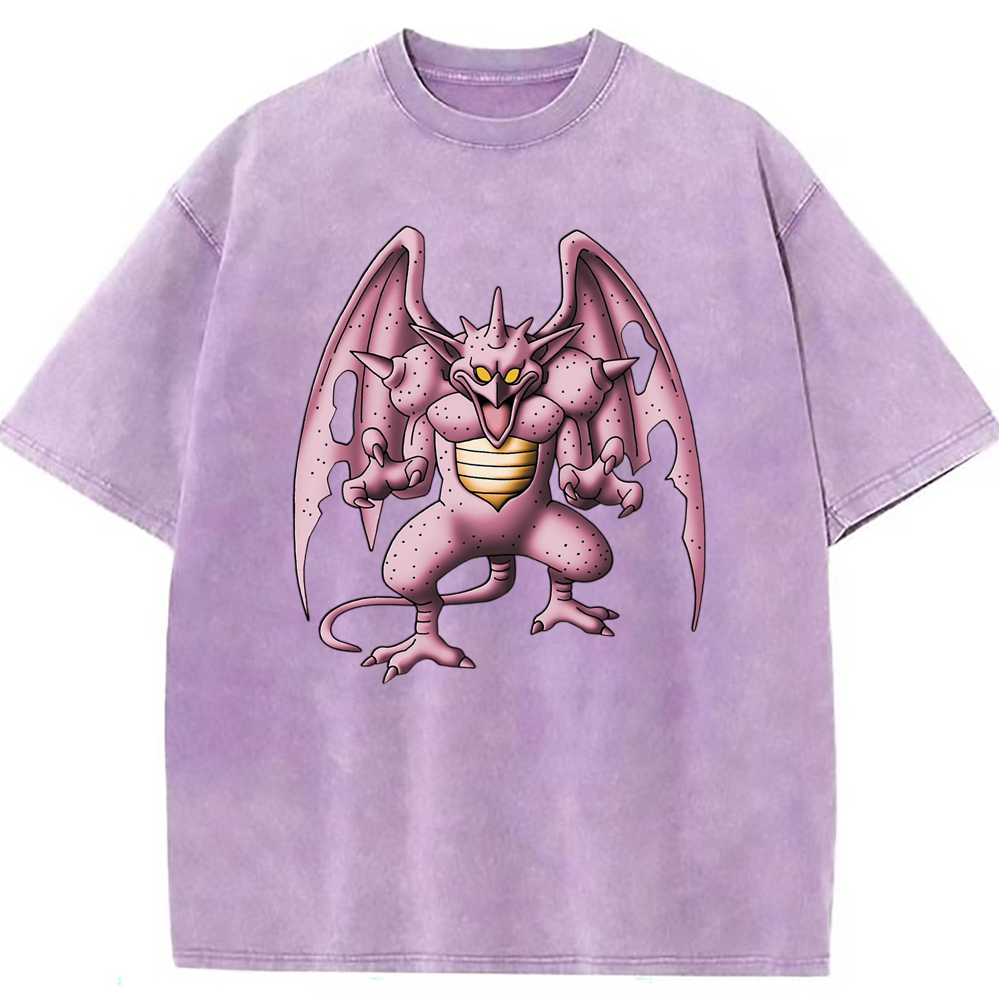 （画像用） ドラゴンクエスト Doragon Kuesuto Dragon Quest 綿100% ヴィンテージ風 半袖Tシャツ（フロントプリント）