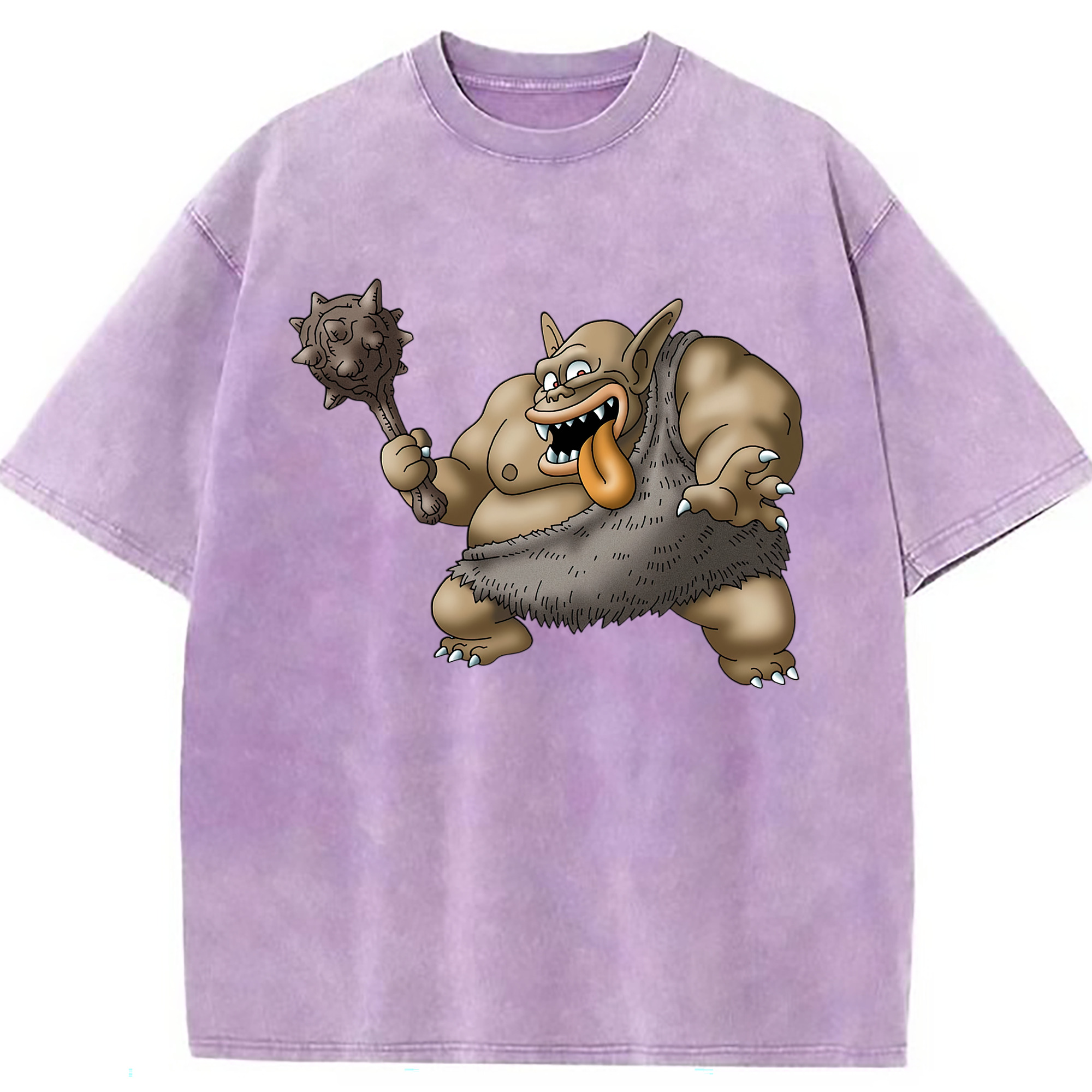 （画像用） ドラゴンクエスト Doragon Kuesuto Dragon Quest 綿100% ヴィンテージ風 半袖Tシャツ（フロントプリント）
