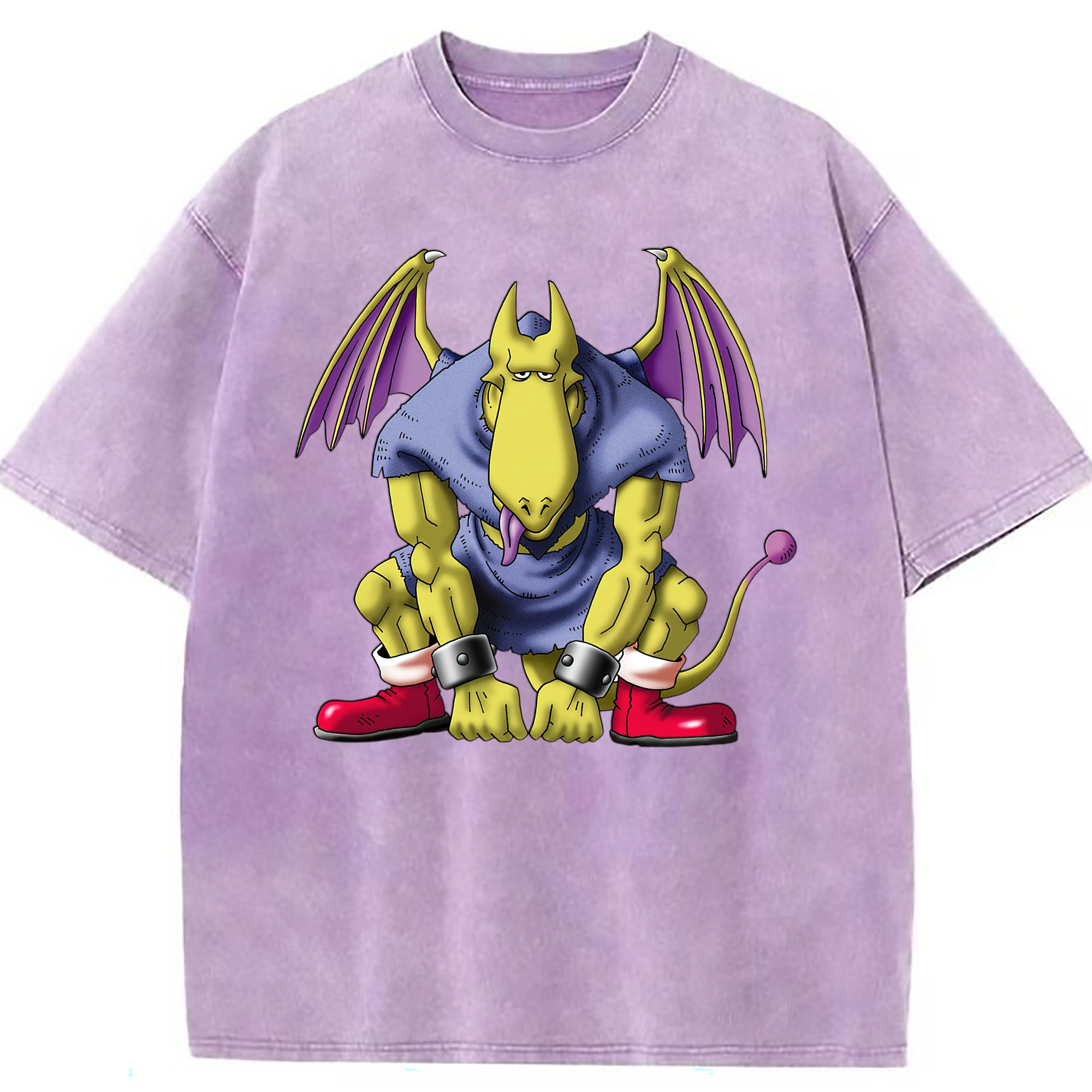 （画像用） ドラゴンクエスト Doragon Kuesuto Dragon Quest 綿100% ヴィンテージ風 半袖Tシャツ（フロントプリント）