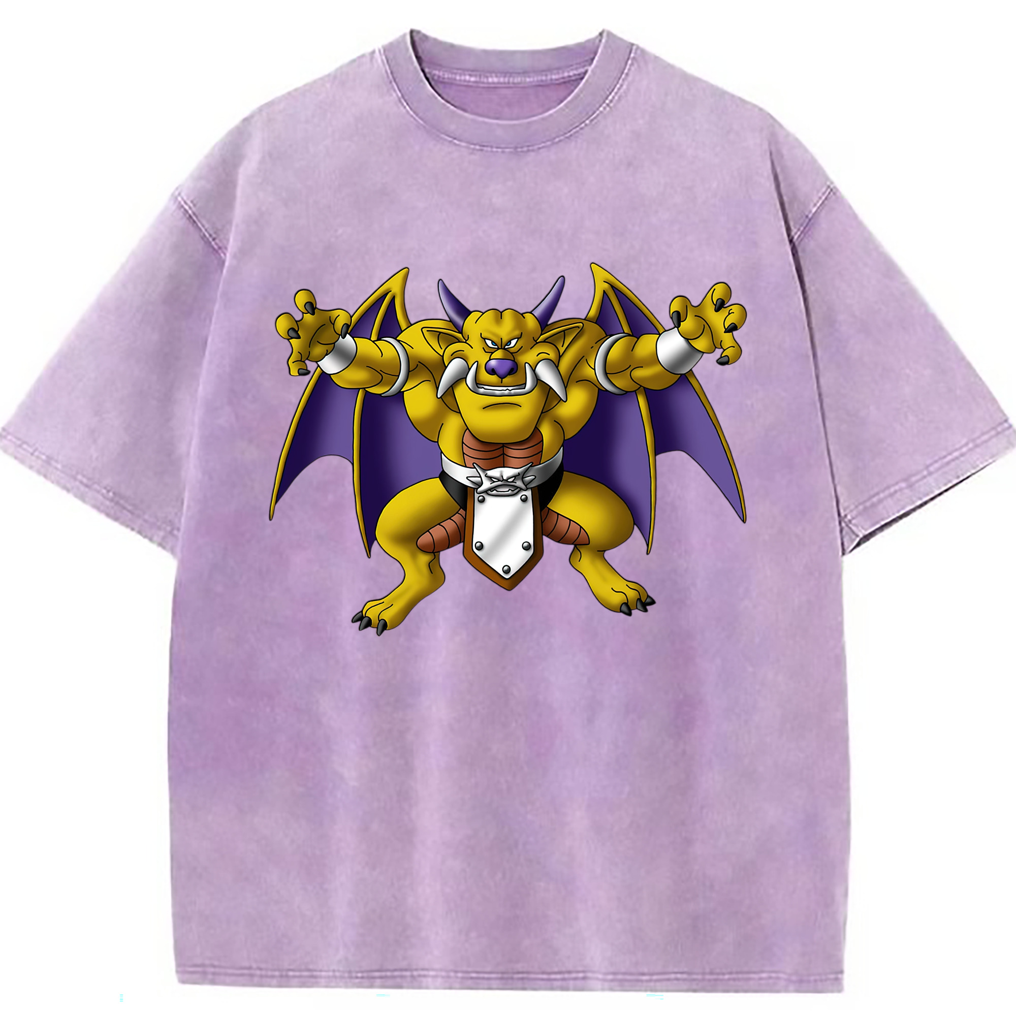 （画像用） ドラゴンクエスト Doragon Kuesuto Dragon Quest 綿100% ヴィンテージ風 半袖Tシャツ（フロントプリント）