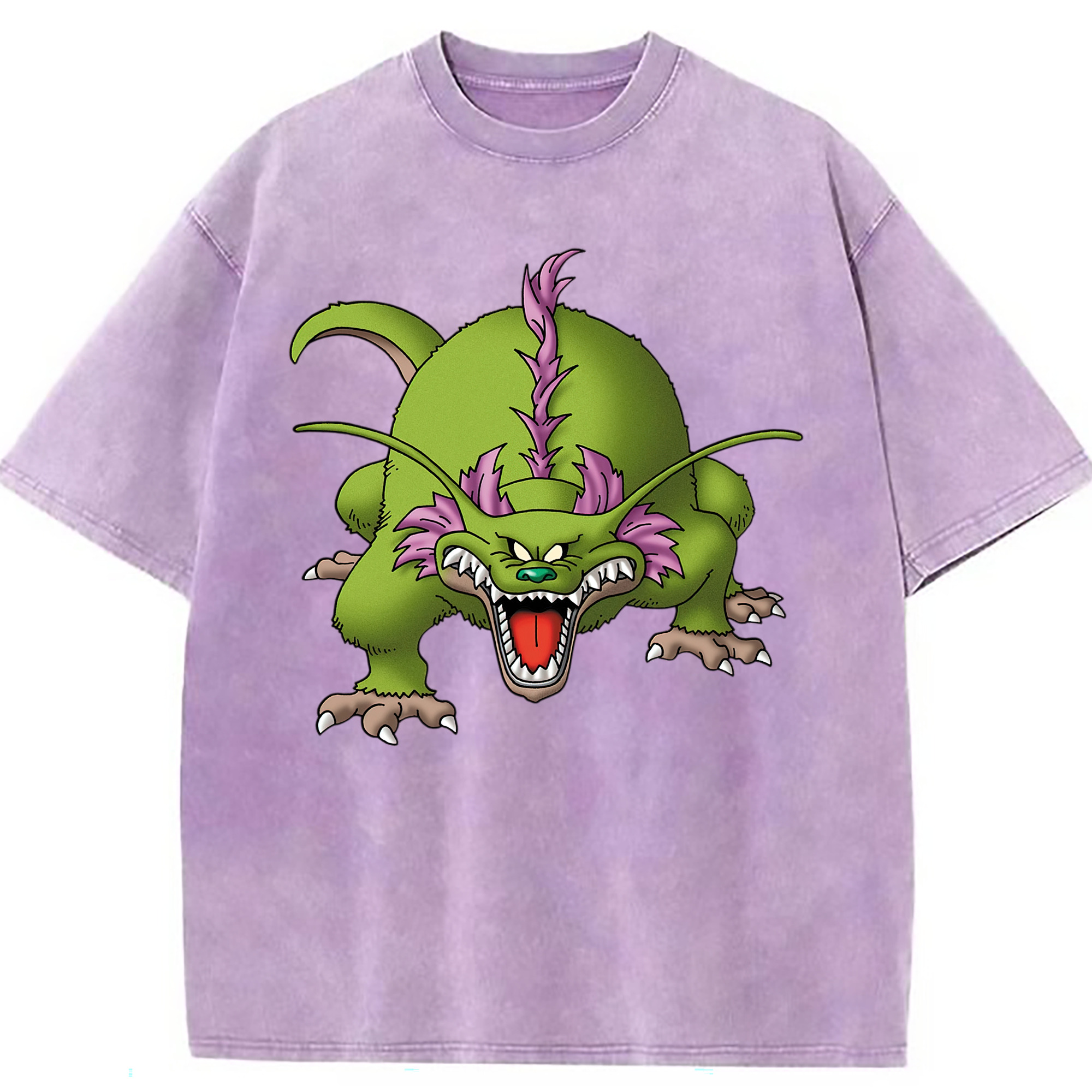 （画像用） ドラゴンクエスト Doragon Kuesuto Dragon Quest 綿100% ヴィンテージ風 半袖Tシャツ（フロントプリント）