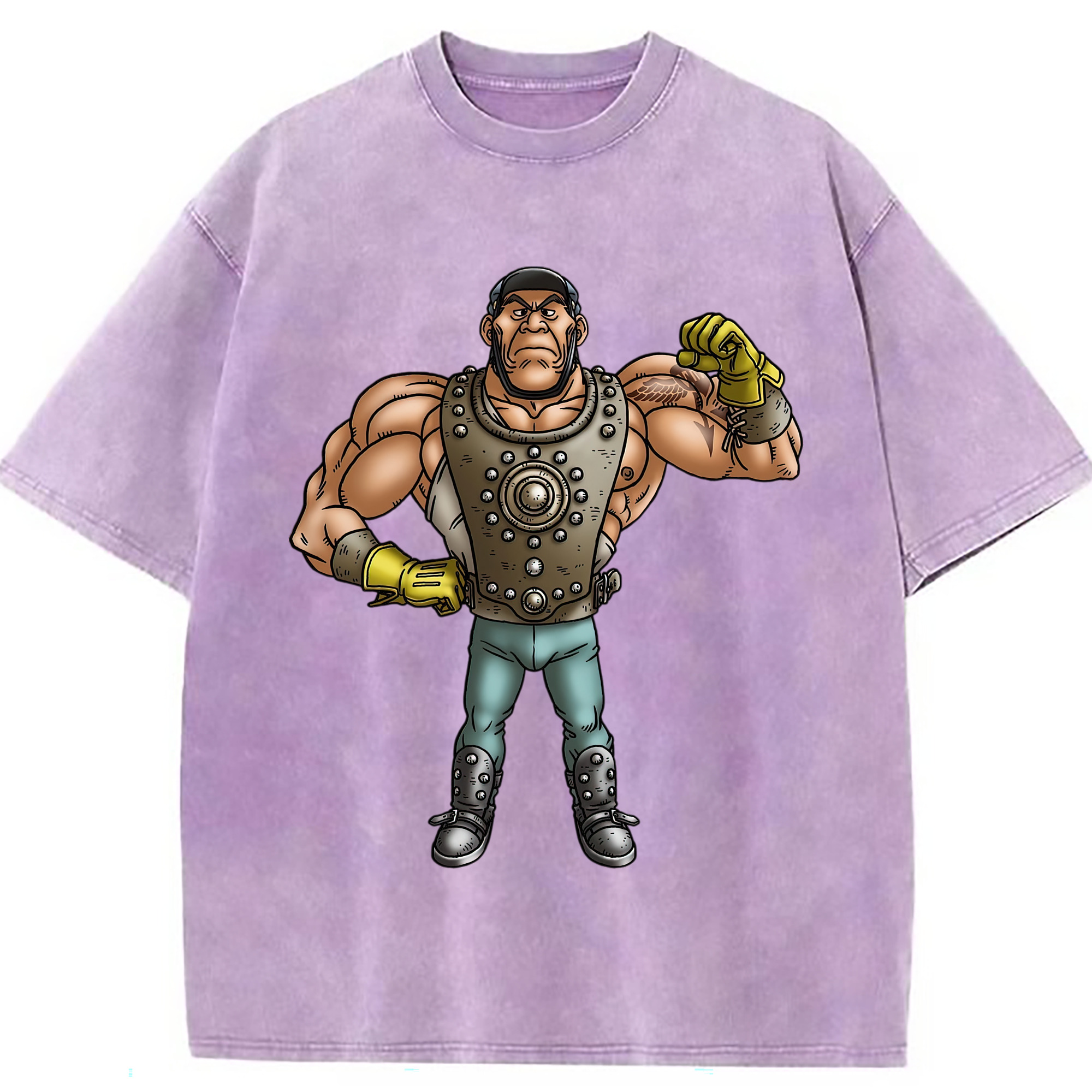 （画像用） ドラゴンクエスト Doragon Kuesuto Dragon Quest 綿100% ヴィンテージ風 半袖Tシャツ（フロントプリント）