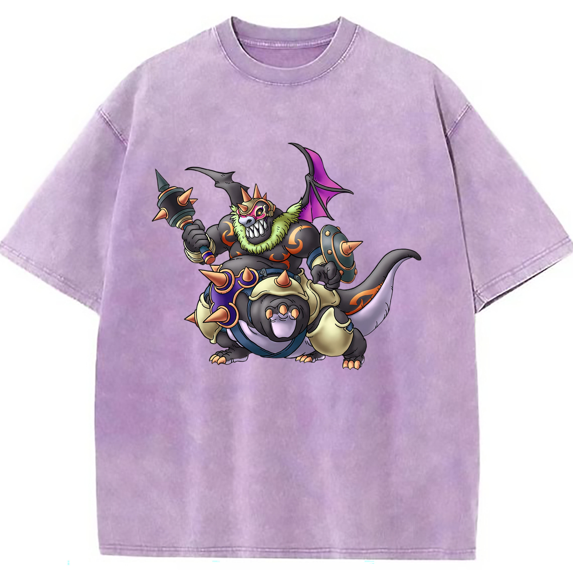 （画像用） ドラゴンクエスト Doragon Kuesuto Dragon Quest 綿100% ヴィンテージ風 半袖Tシャツ（フロントプリント）