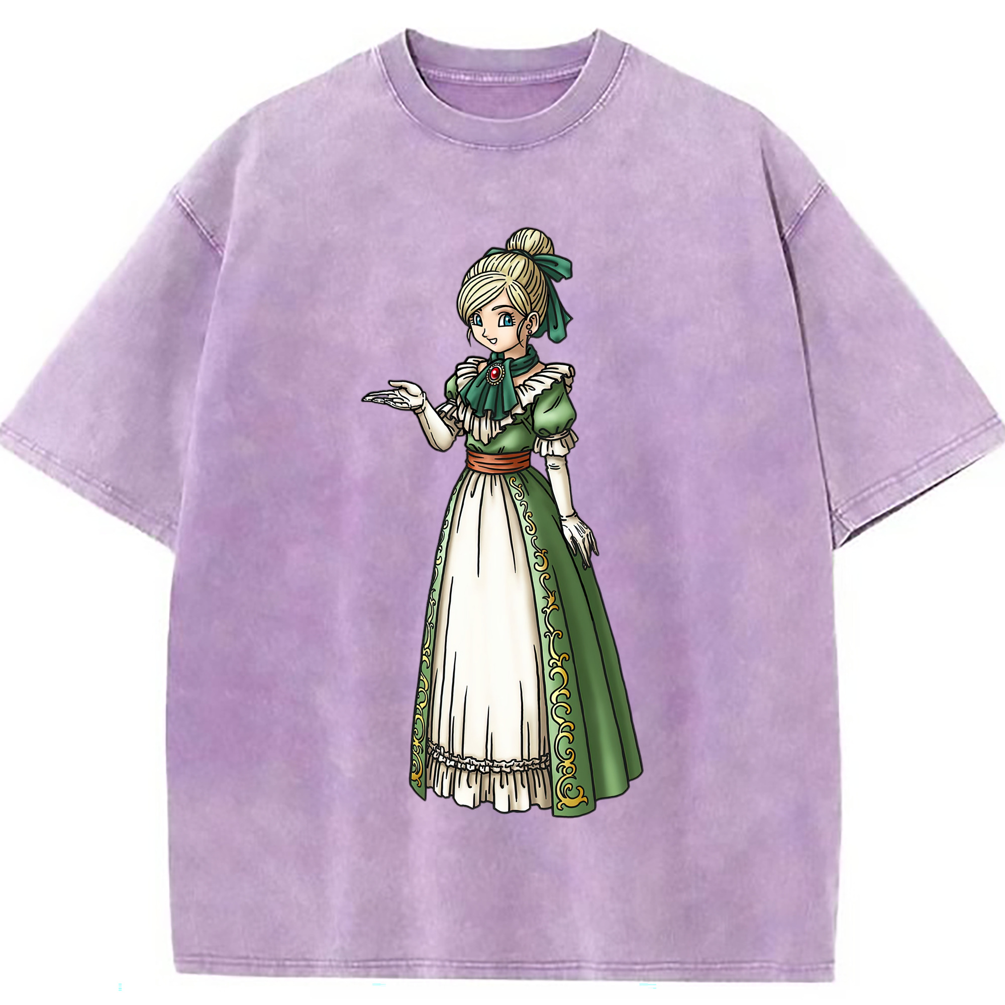 （画像用） ドラゴンクエスト Doragon Kuesuto Dragon Quest 綿100% ヴィンテージ風 半袖Tシャツ（フロントプリント）