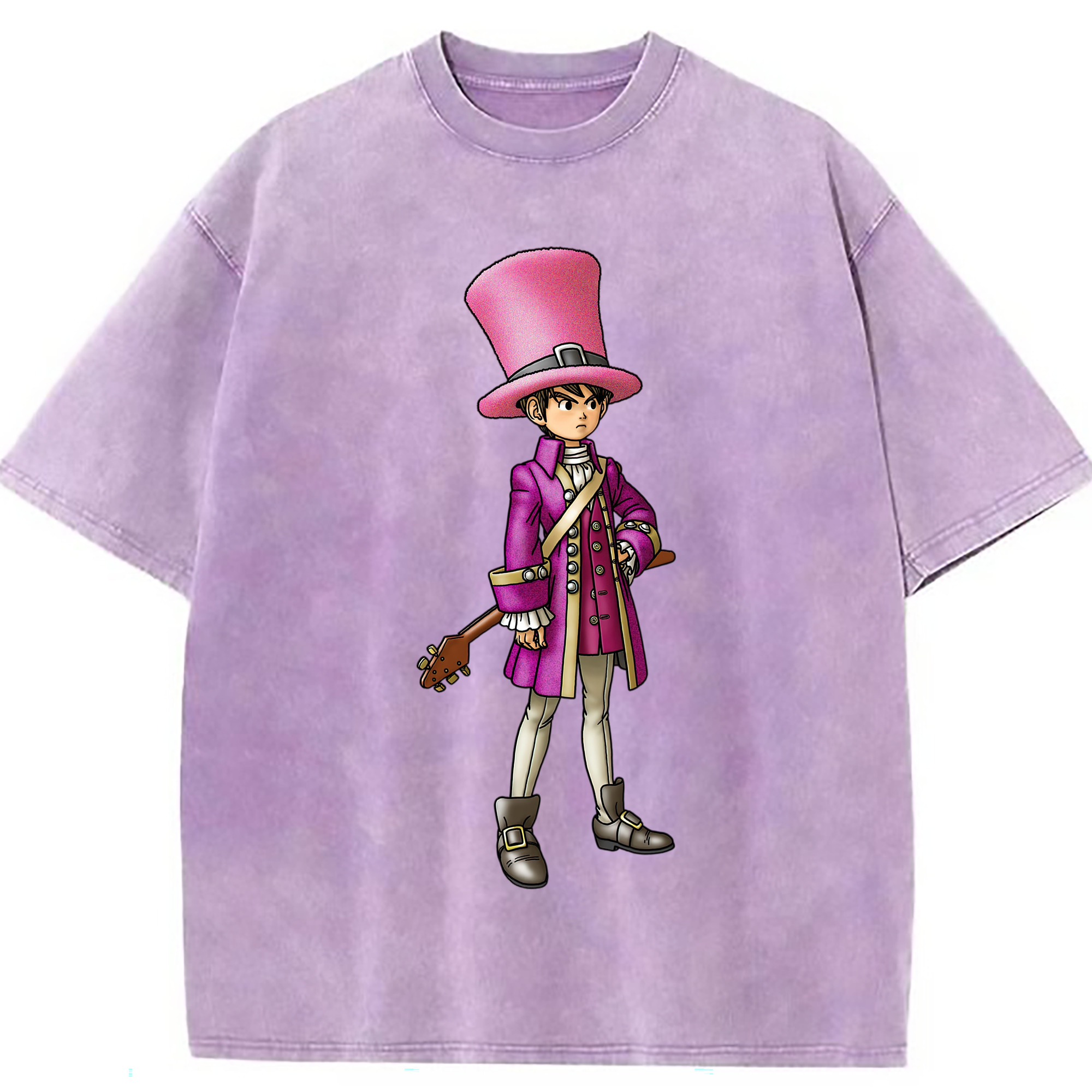 （画像用） ドラゴンクエスト Doragon Kuesuto Dragon Quest 綿100% ヴィンテージ風 半袖Tシャツ（フロントプリント）