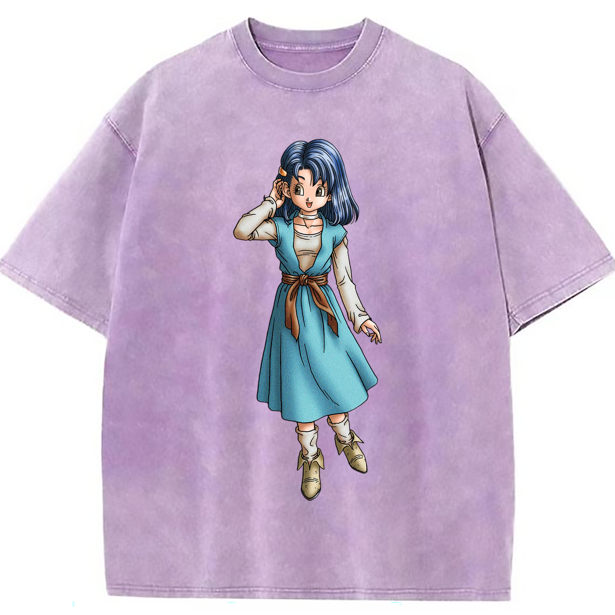 （画像用） ドラゴンクエスト Doragon Kuesuto Dragon Quest 綿100% ヴィンテージ風 半袖Tシャツ（フロントプリント）