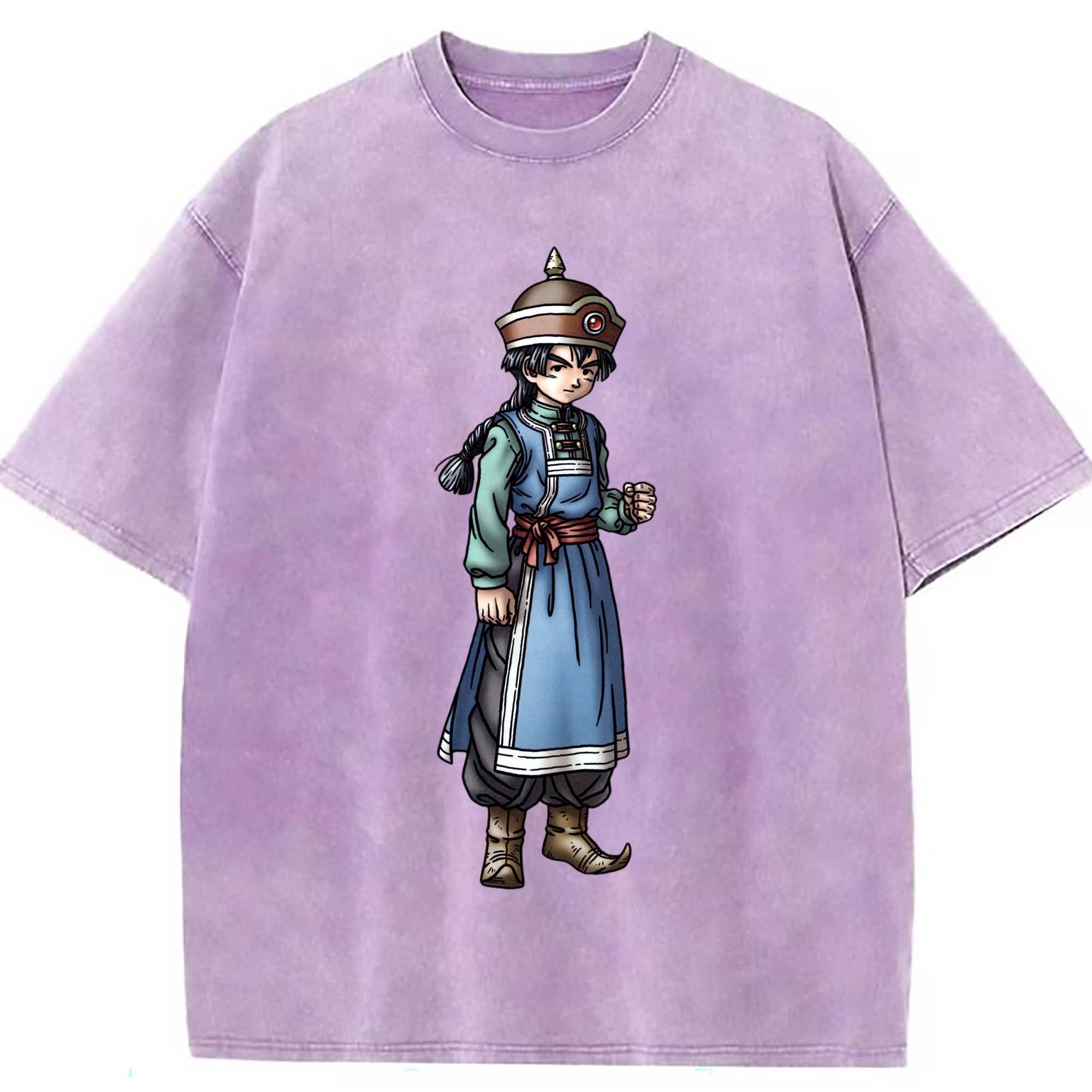 （画像用） ドラゴンクエスト Doragon Kuesuto Dragon Quest 綿100% ヴィンテージ風 半袖Tシャツ（フロントプリント）