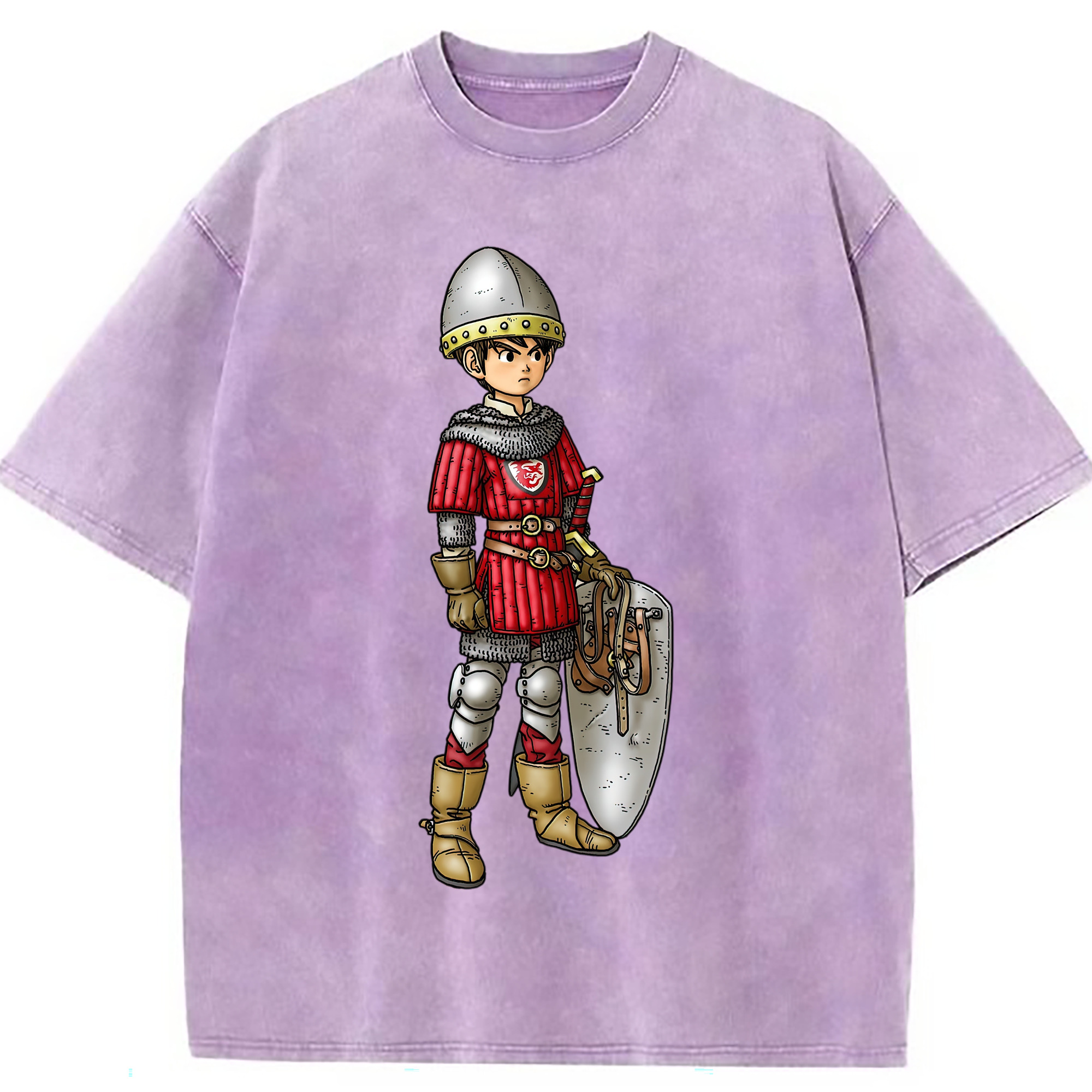（画像用） ドラゴンクエスト Doragon Kuesuto Dragon Quest 綿100% ヴィンテージ風 半袖Tシャツ（フロントプリント）