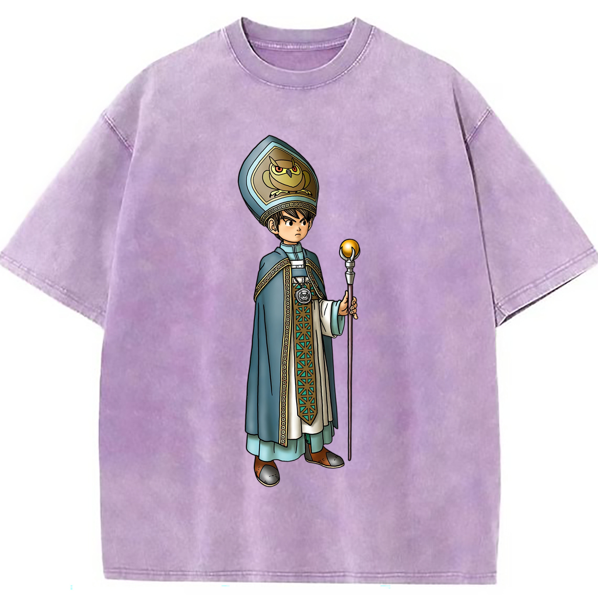 （画像用） ドラゴンクエスト Doragon Kuesuto Dragon Quest 綿100% ヴィンテージ風 半袖Tシャツ（フロントプリント）