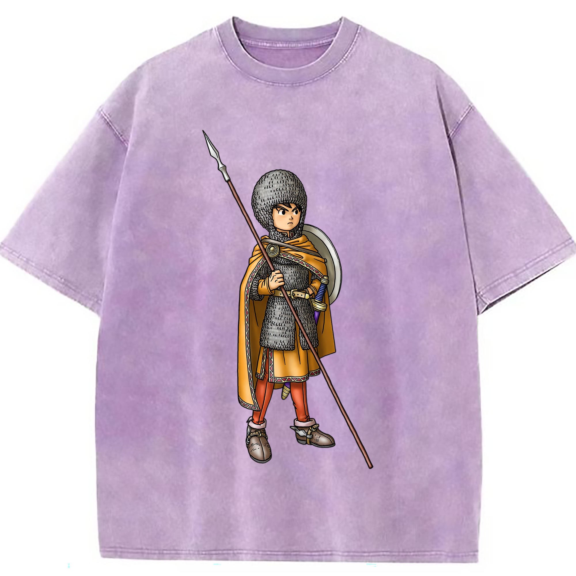 （画像用） ドラゴンクエスト Doragon Kuesuto Dragon Quest 綿100% ヴィンテージ風 半袖Tシャツ（フロントプリント）