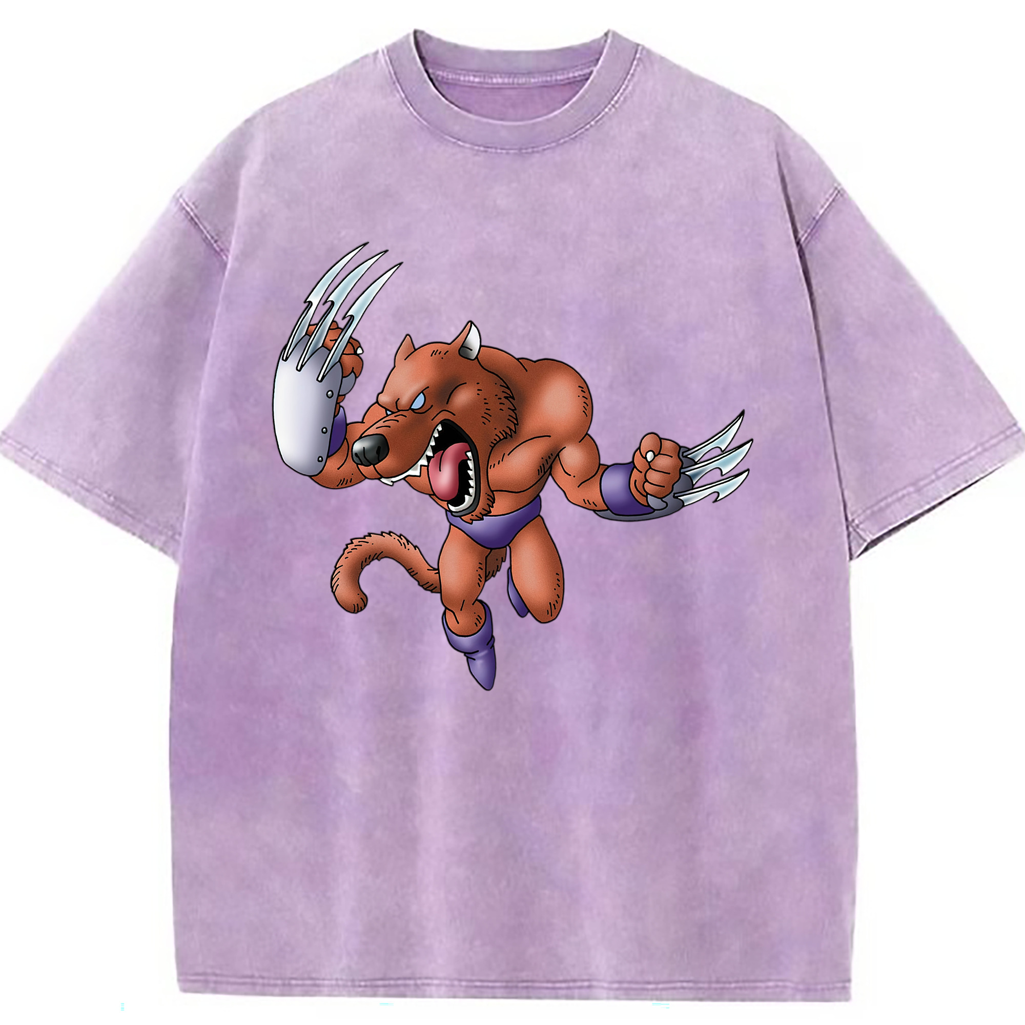 （画像用） ドラゴンクエスト Doragon Kuesuto Dragon Quest 綿100% ヴィンテージ風 半袖Tシャツ（フロントプリント）