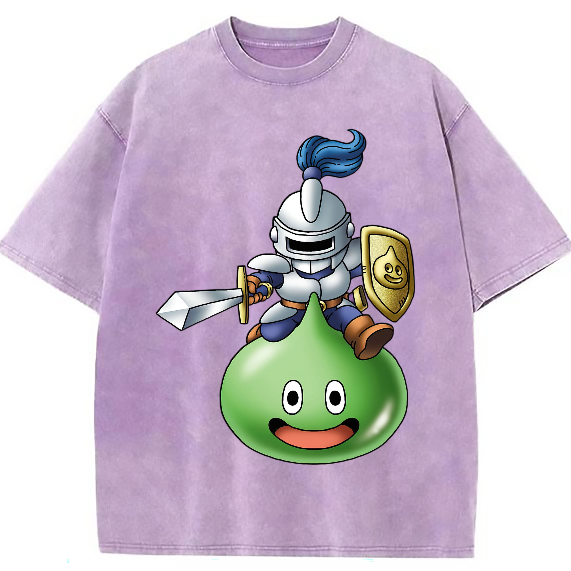 （画像用） ドラゴンクエスト Doragon Kuesuto Dragon Quest 綿100% ヴィンテージ風 半袖Tシャツ（フロントプリント）