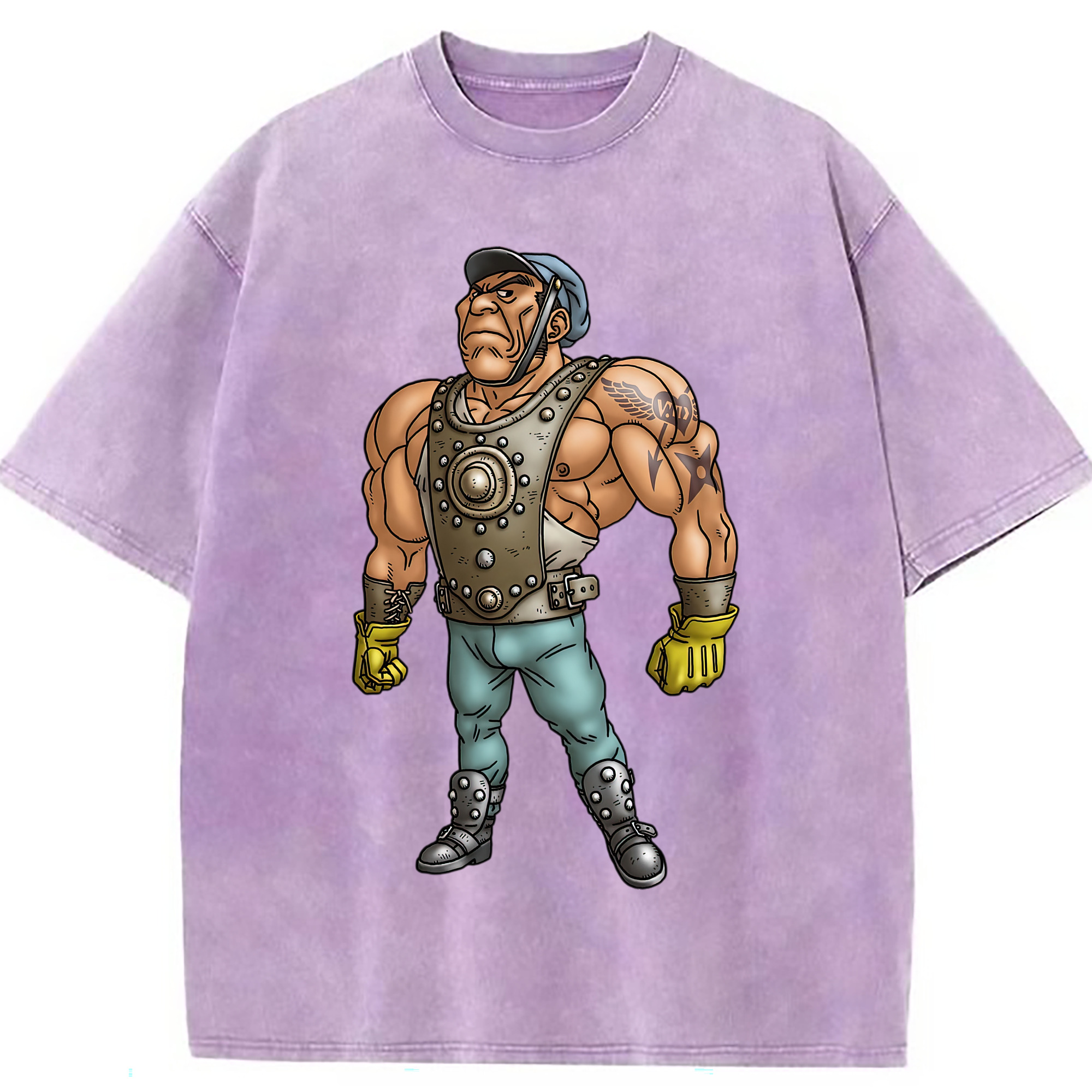 （画像用） ドラゴンクエスト Doragon Kuesuto Dragon Quest 綿100% ヴィンテージ風 半袖Tシャツ（フロントプリント）