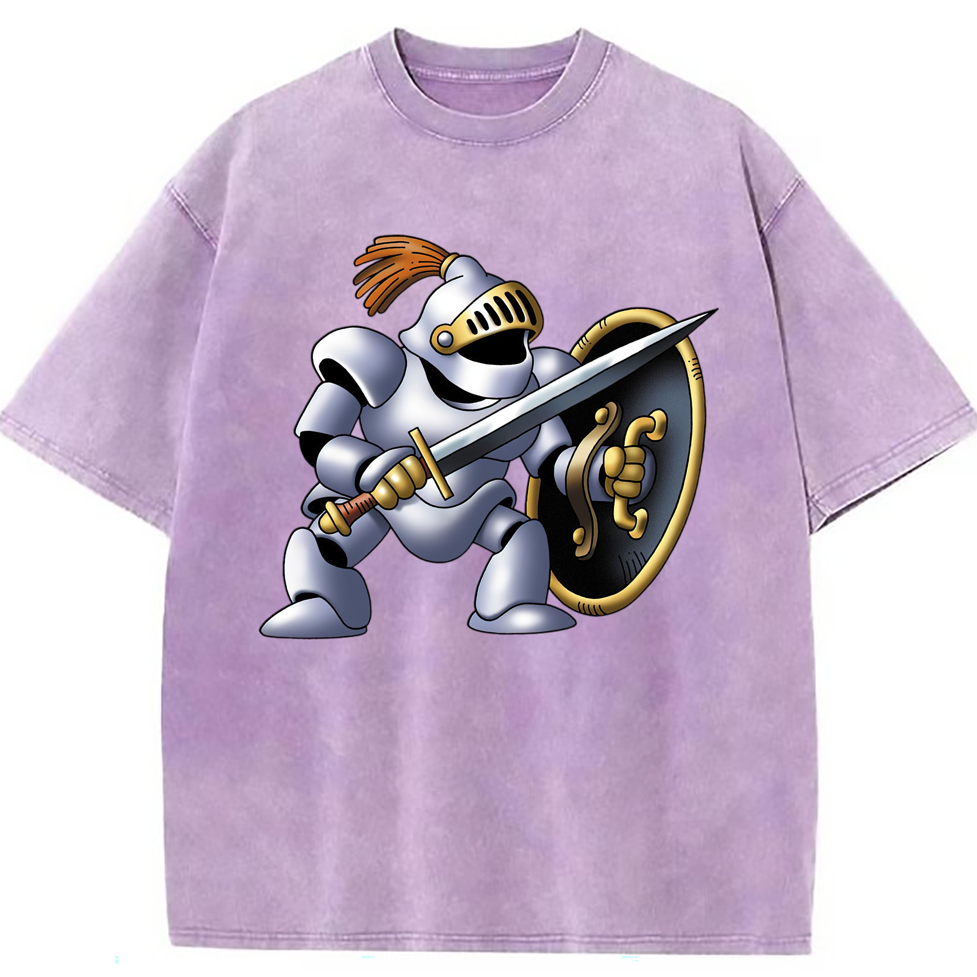 （画像用） ドラゴンクエスト Doragon Kuesuto Dragon Quest 綿100% ヴィンテージ風 半袖Tシャツ（フロントプリント）