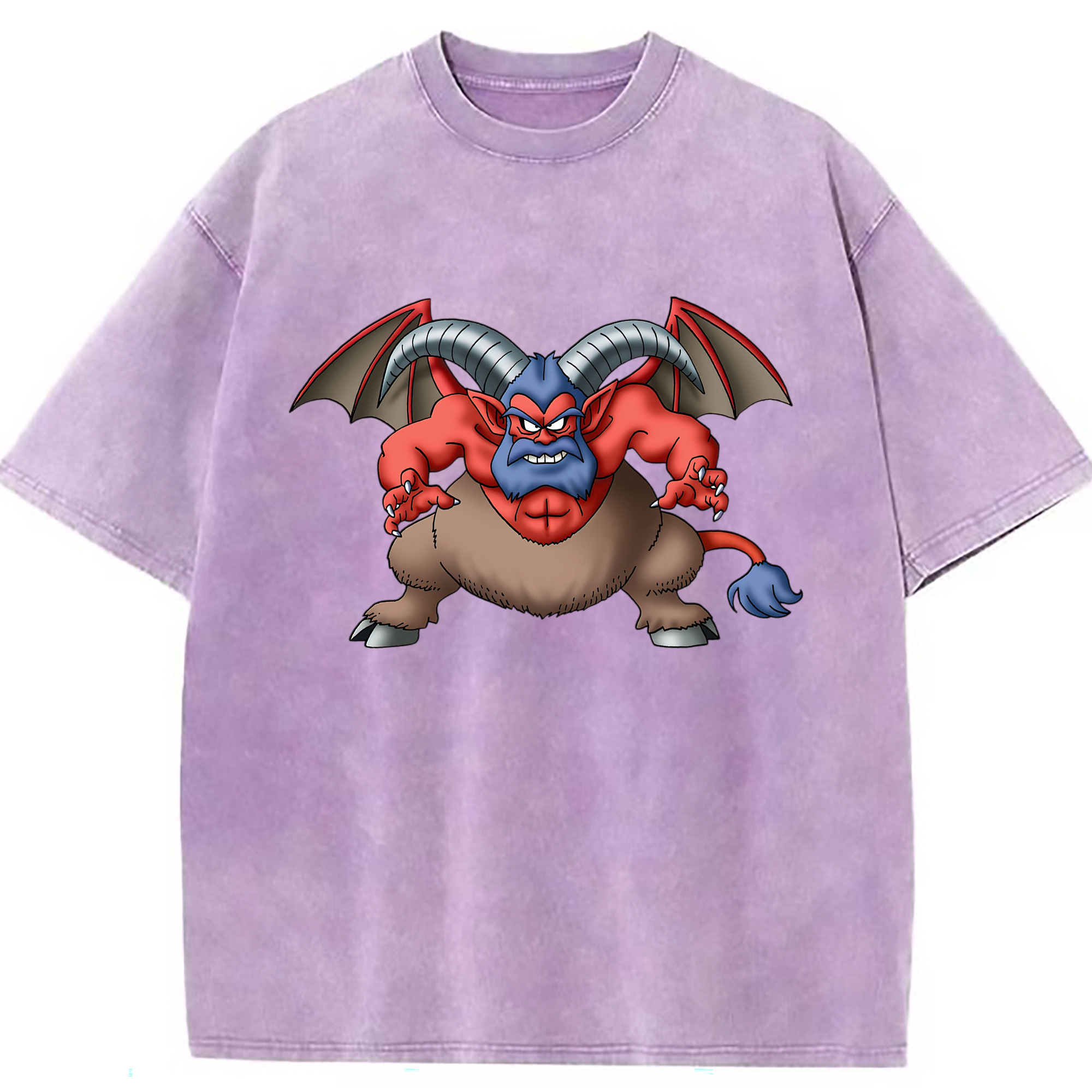（画像用） ドラゴンクエスト Doragon Kuesuto Dragon Quest 綿100% ヴィンテージ風 半袖Tシャツ（フロントプリント）