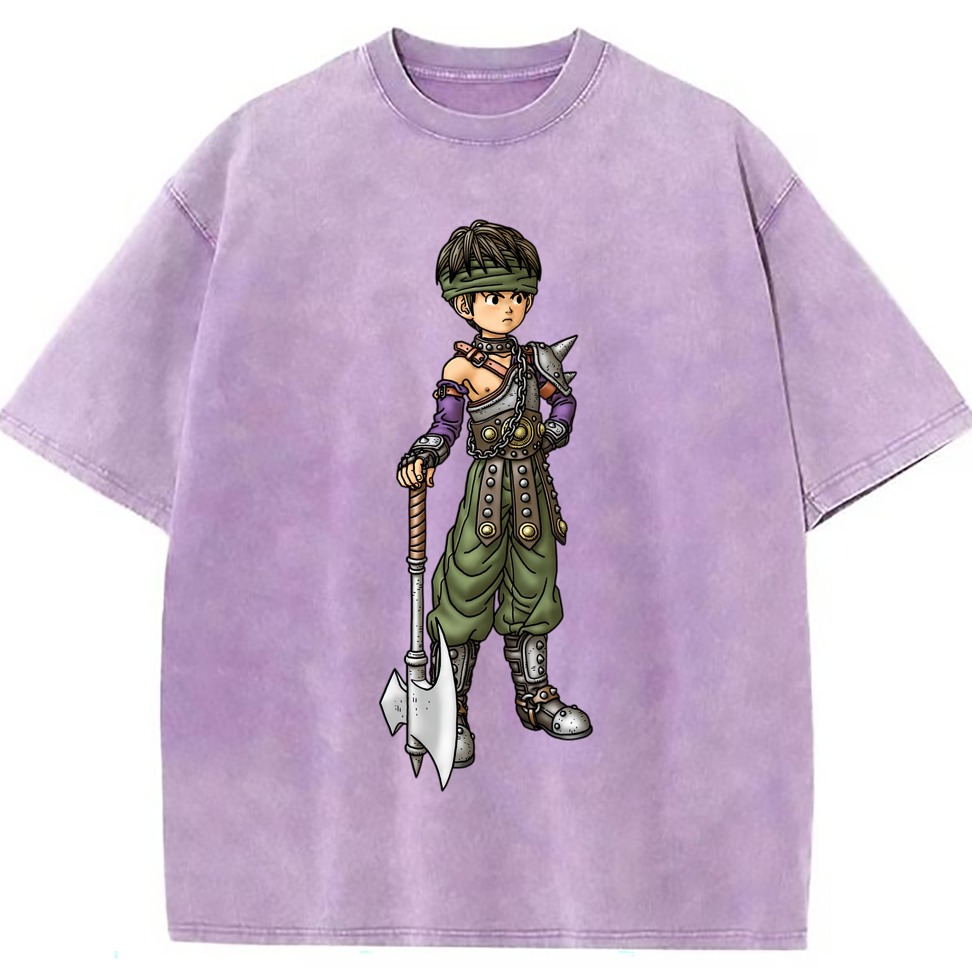（画像用） ドラゴンクエスト Doragon Kuesuto Dragon Quest 綿100% ヴィンテージ風 半袖Tシャツ（フロントプリント）