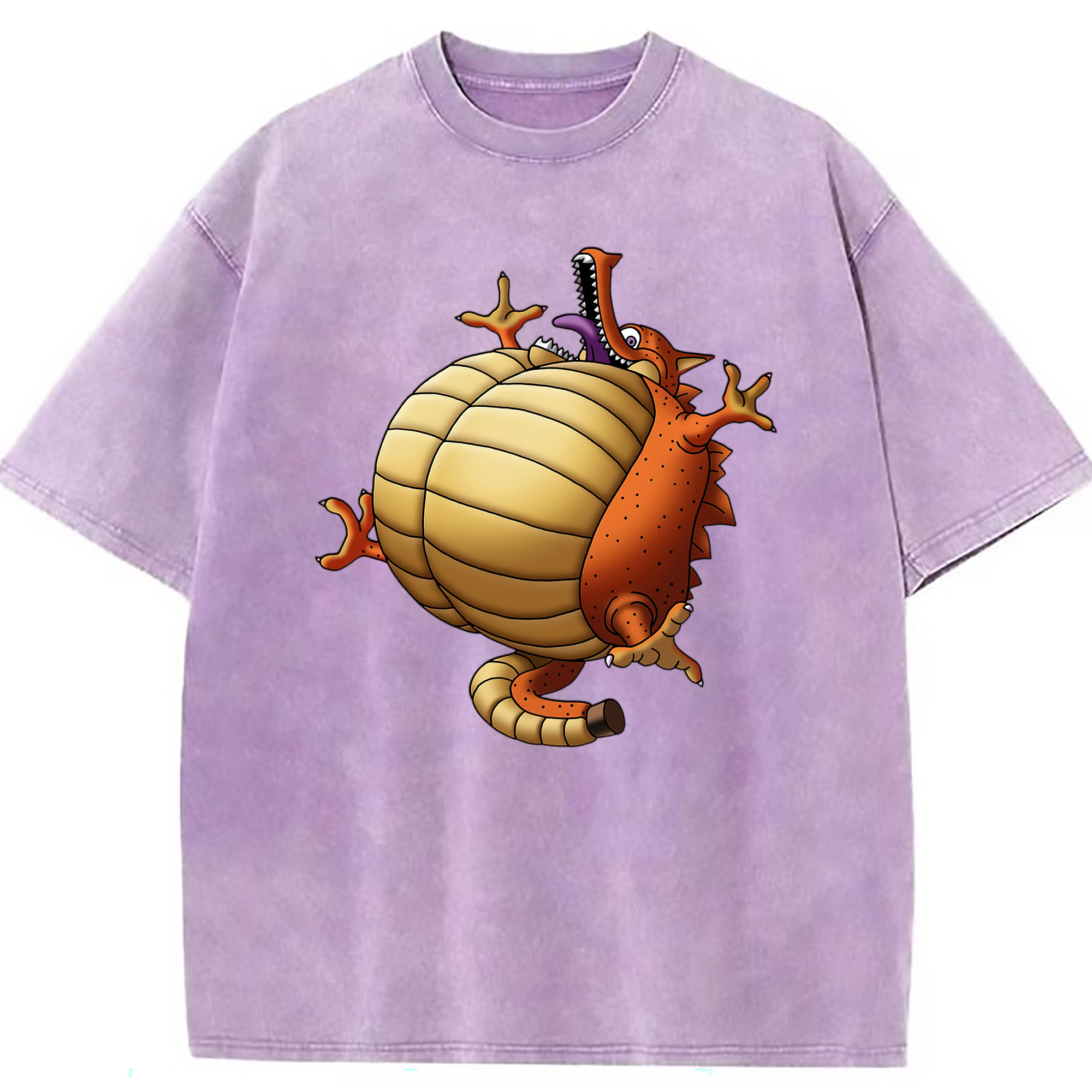 （画像用） ドラゴンクエスト Doragon Kuesuto Dragon Quest 綿100% ヴィンテージ風 半袖Tシャツ（フロントプリント）