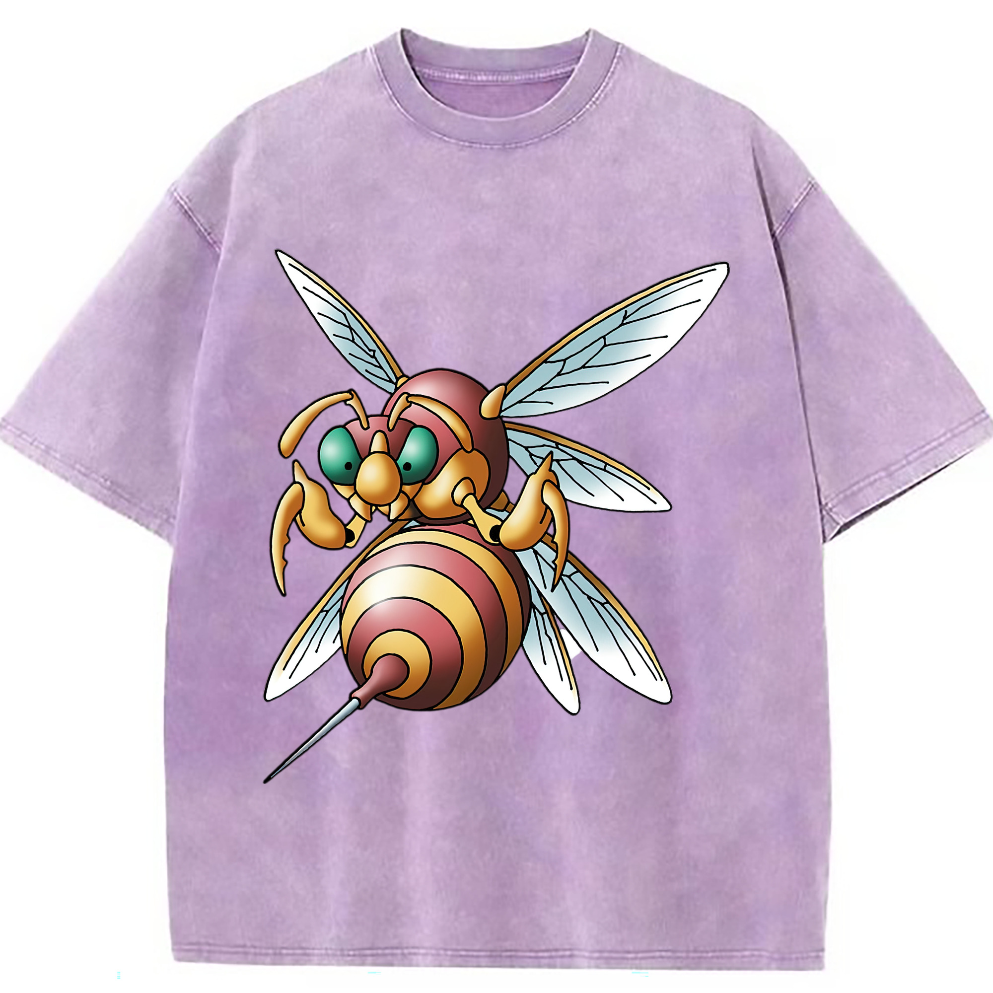（画像用） ドラゴンクエスト Doragon Kuesuto Dragon Quest 綿100% ヴィンテージ風 半袖Tシャツ（フロントプリント）