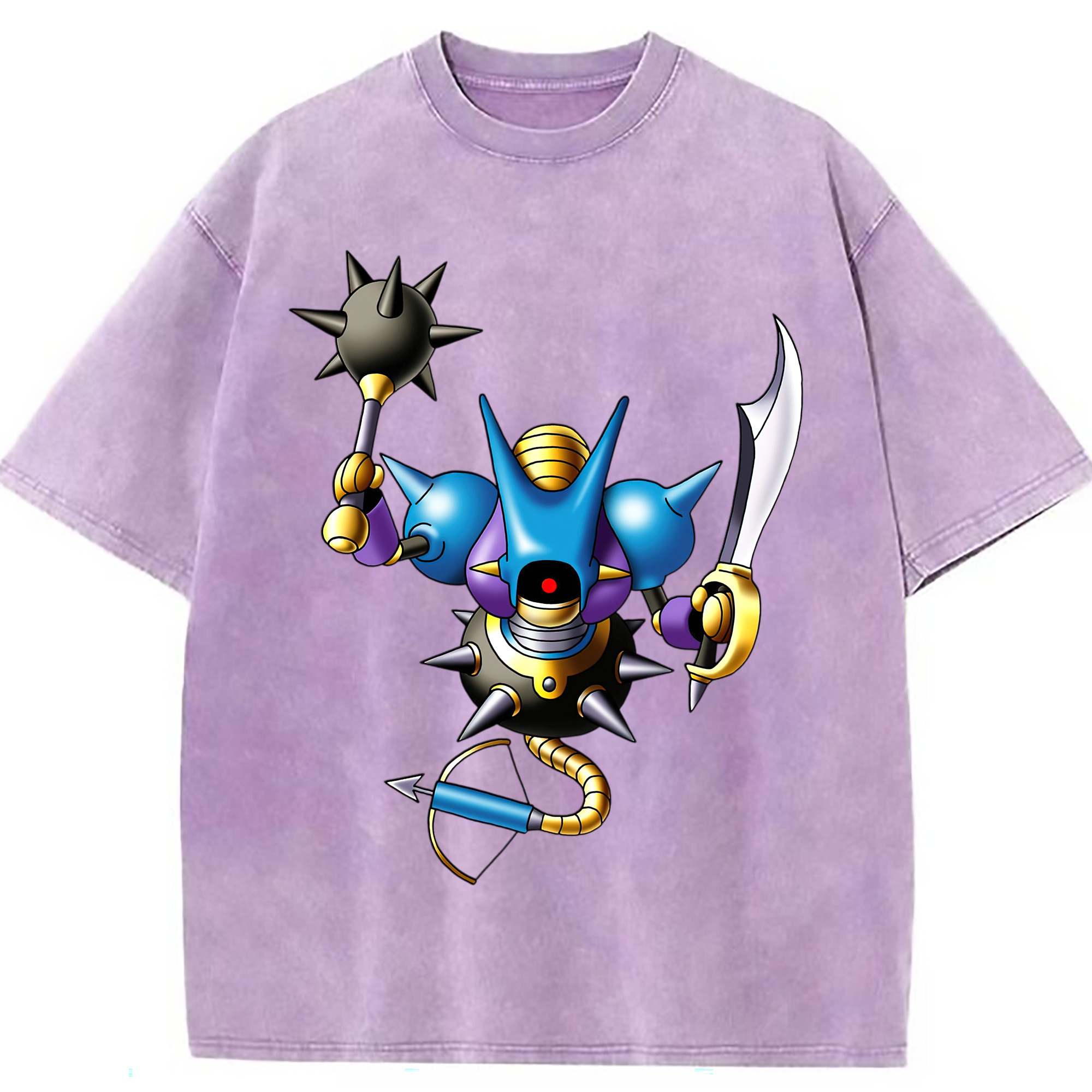 （画像用） ドラゴンクエスト Doragon Kuesuto Dragon Quest 綿100% ヴィンテージ風 半袖Tシャツ（フロントプリント）