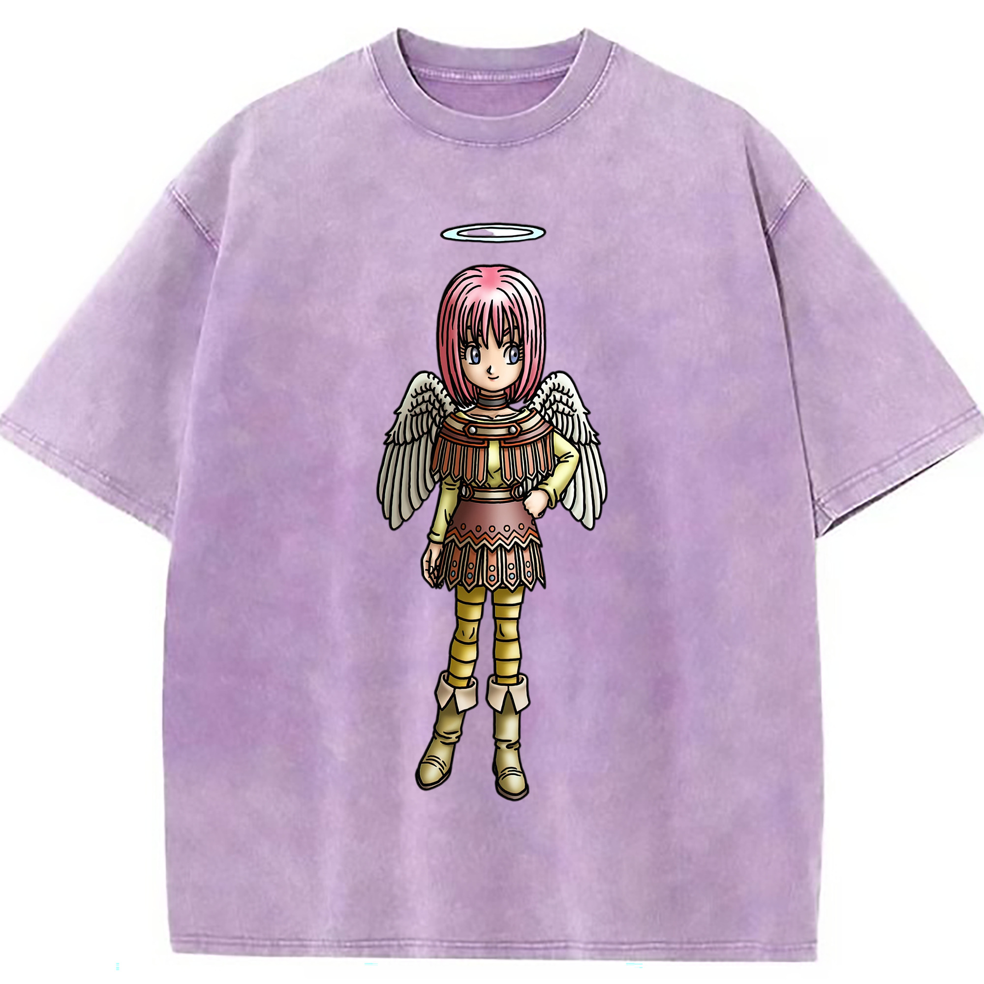 （画像用） ドラゴンクエスト Doragon Kuesuto Dragon Quest 綿100% ヴィンテージ風 半袖Tシャツ（フロントプリント）