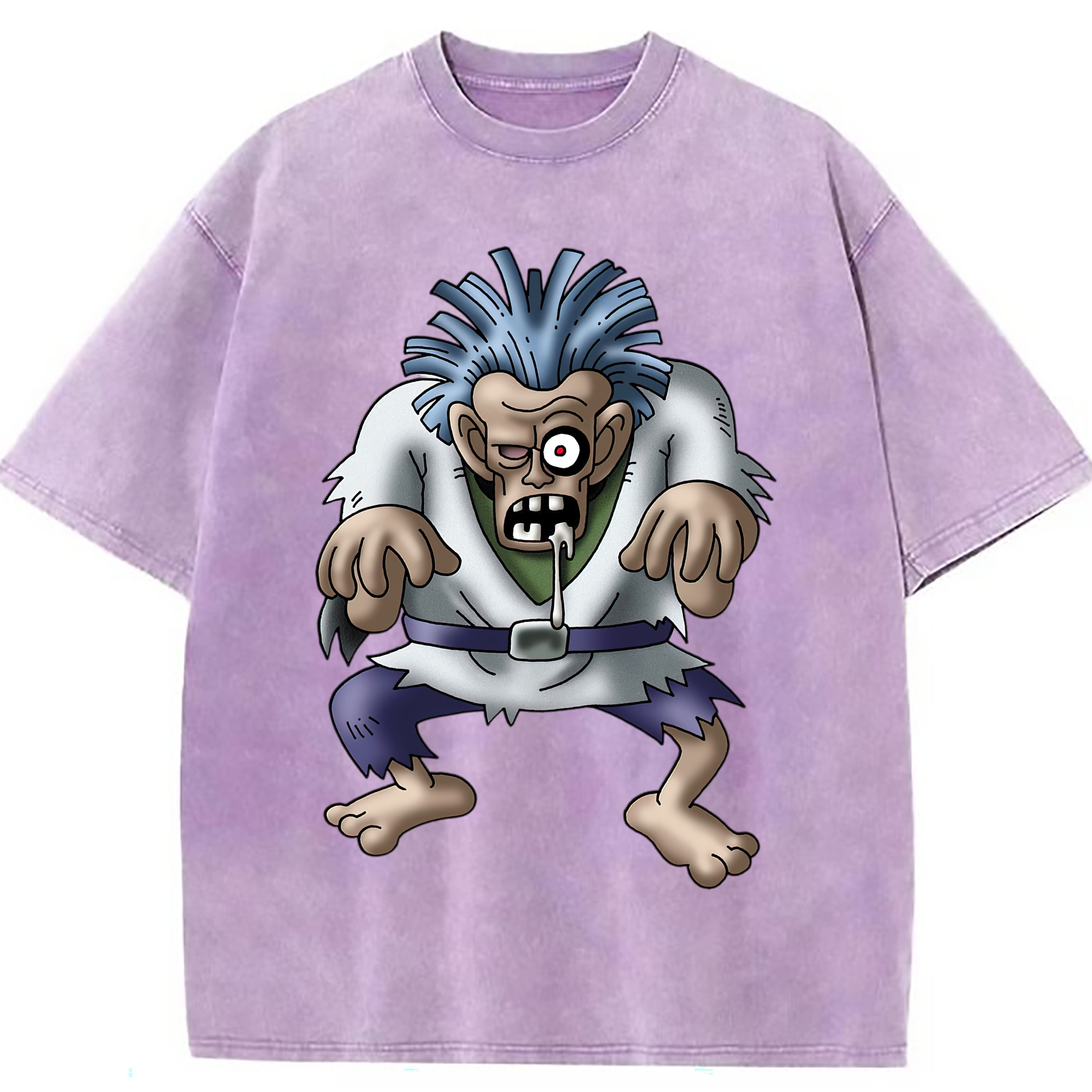 （画像用） ドラゴンクエスト Doragon Kuesuto Dragon Quest 綿100% ヴィンテージ風 半袖Tシャツ（フロントプリント）