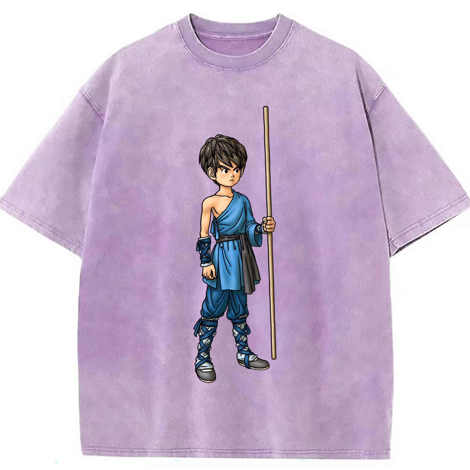 （画像用） ドラゴンクエスト Doragon Kuesuto Dragon Quest 綿100% ヴィンテージ風 半袖Tシャツ（フロントプリント）