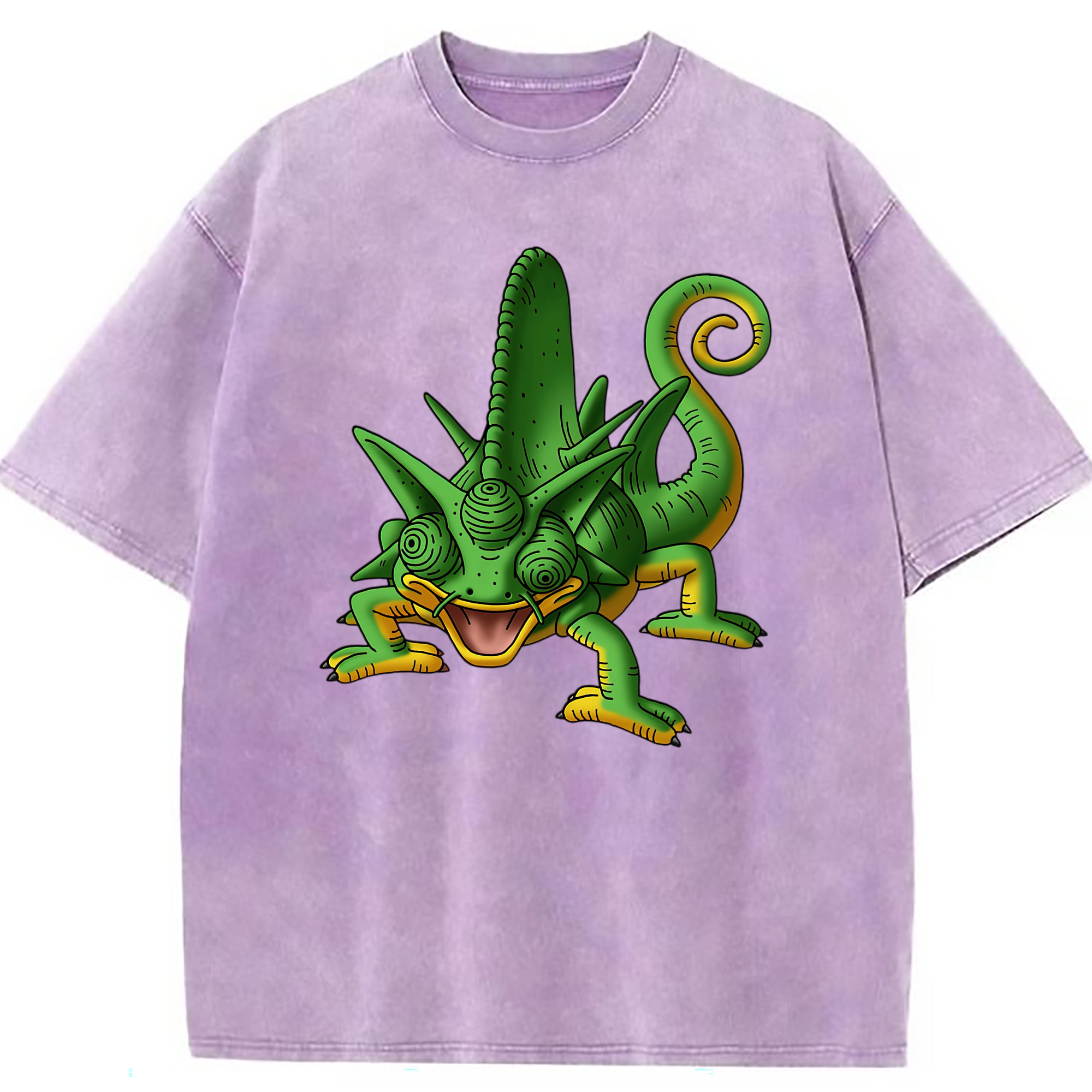 （画像用） ドラゴンクエスト Doragon Kuesuto Dragon Quest 綿100% ヴィンテージ風 半袖Tシャツ（フロントプリント）