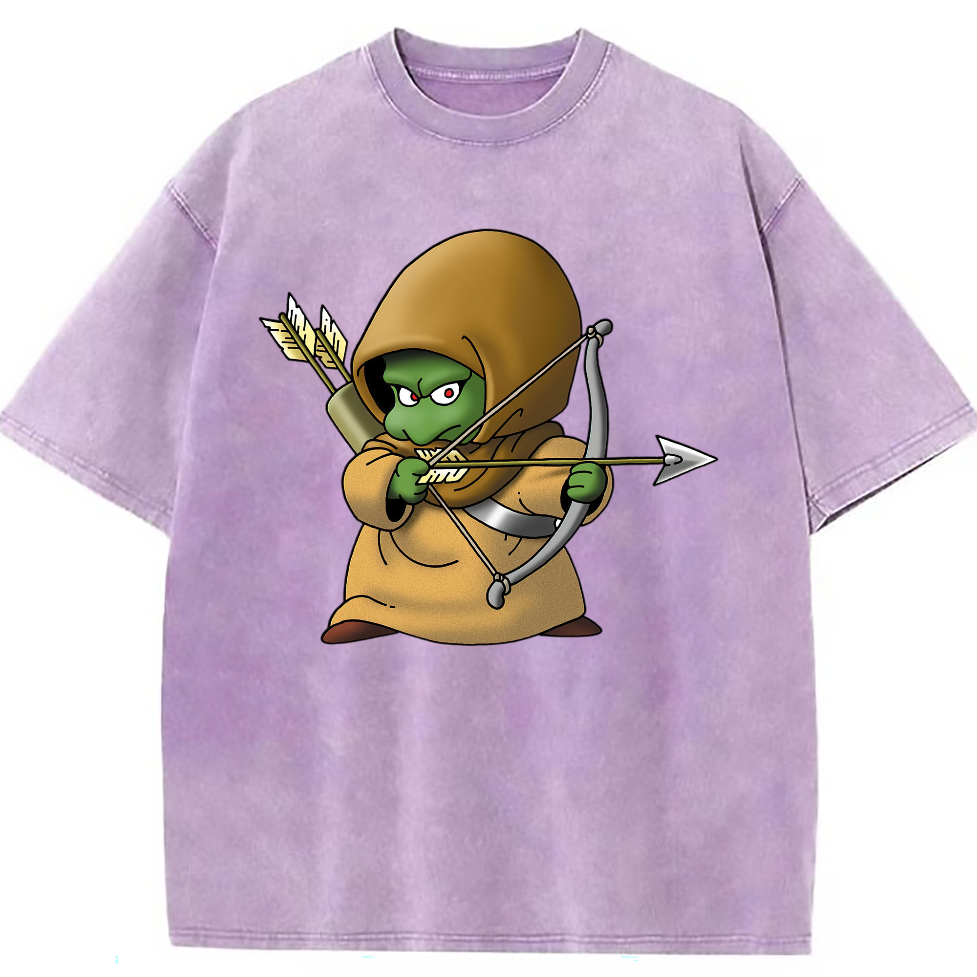 （画像用） ドラゴンクエスト Doragon Kuesuto Dragon Quest 綿100% ヴィンテージ風 半袖Tシャツ（フロントプリント）