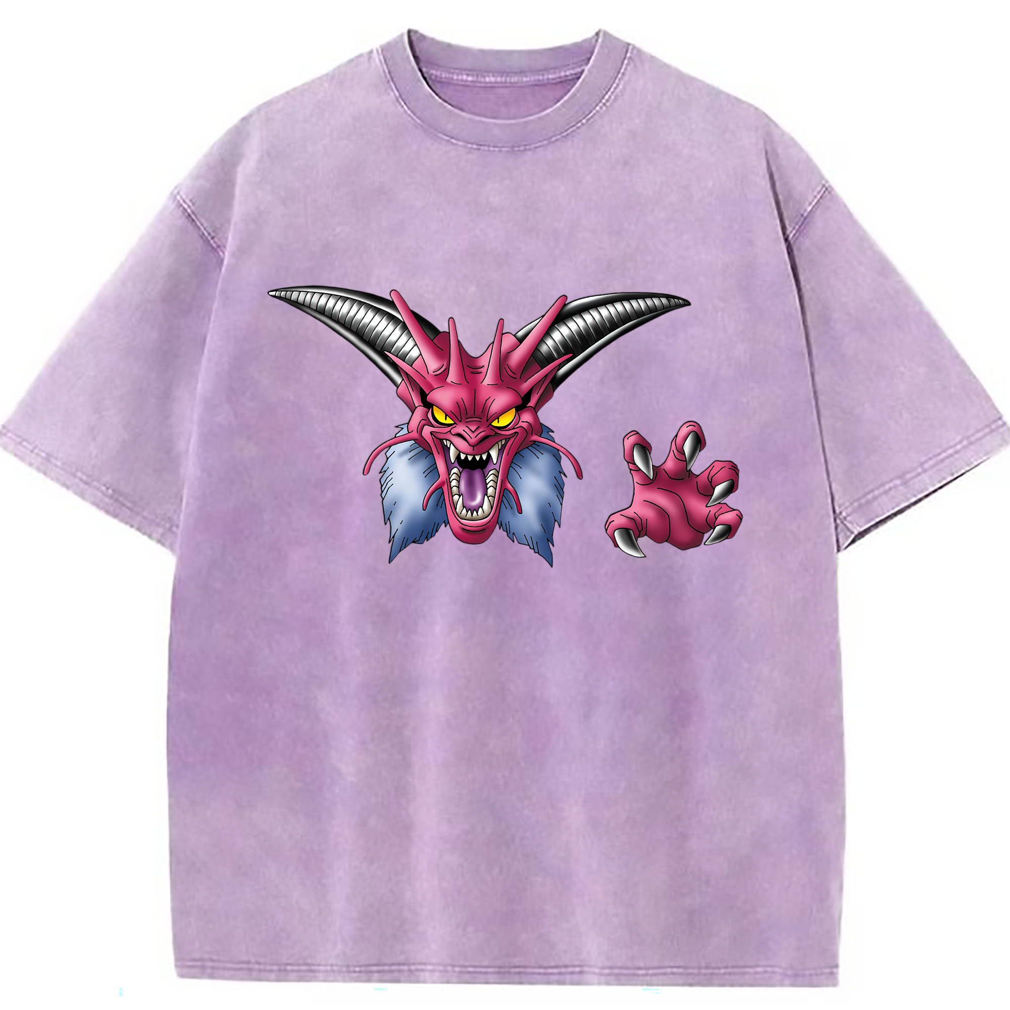 （画像用） ドラゴンクエスト Doragon Kuesuto Dragon Quest 綿100% ヴィンテージ風 半袖Tシャツ（フロントプリント）