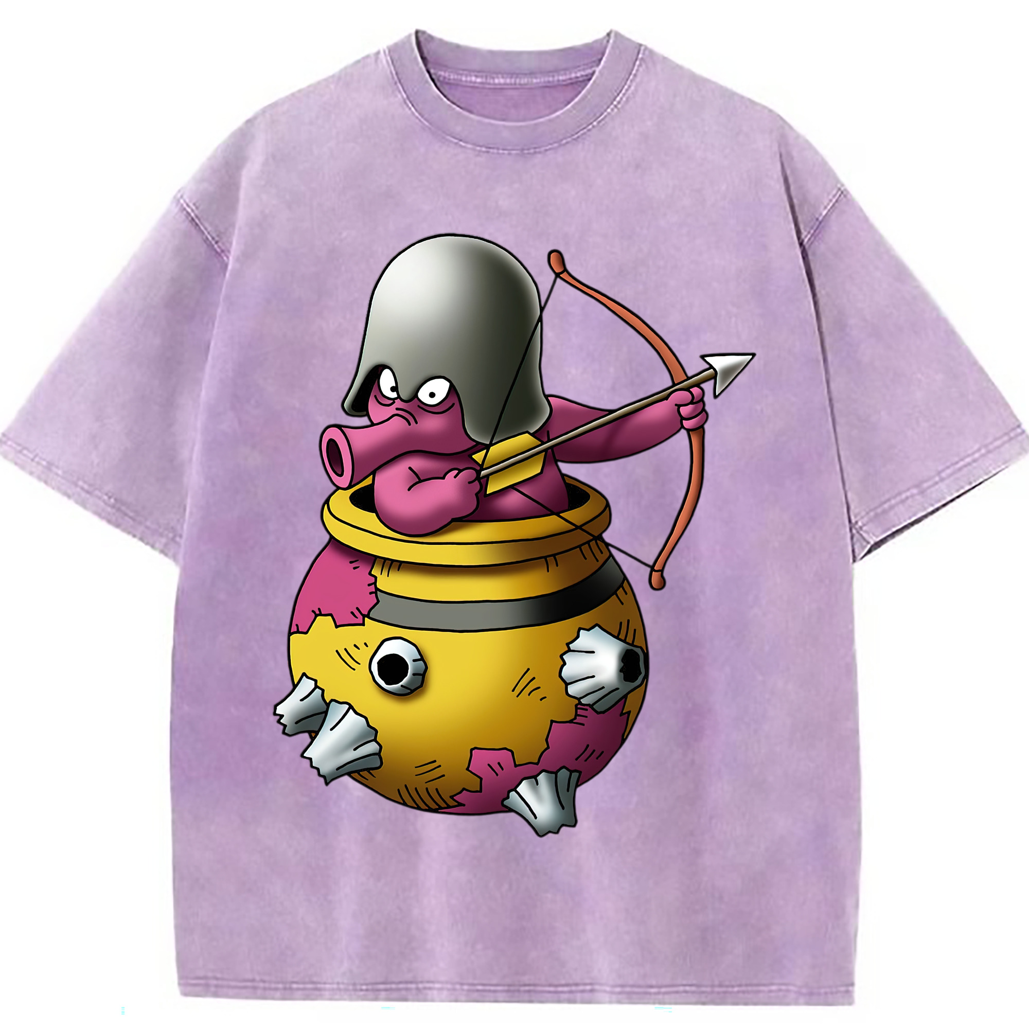 （画像用） ドラゴンクエスト Doragon Kuesuto Dragon Quest 綿100% ヴィンテージ風 半袖Tシャツ（フロントプリント）