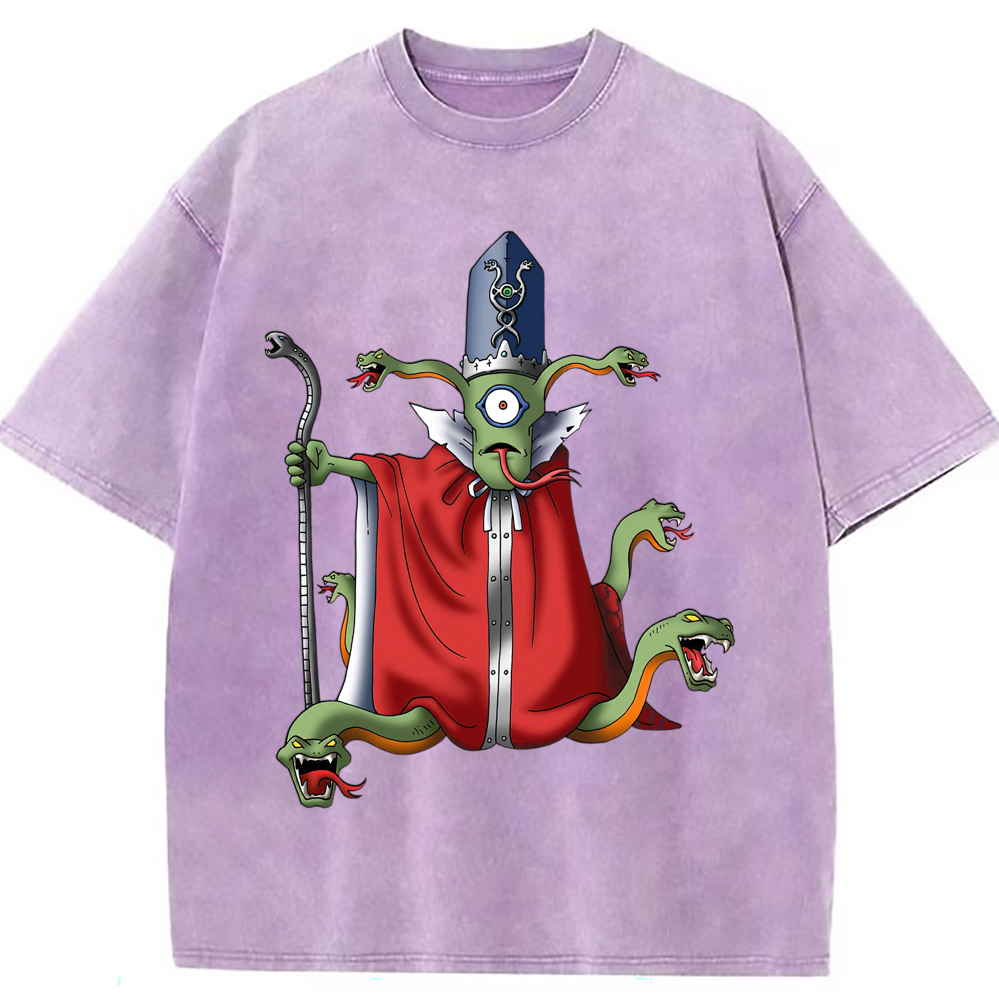 （画像用） ドラゴンクエスト Doragon Kuesuto Dragon Quest 綿100% ヴィンテージ風 半袖Tシャツ（フロントプリント）