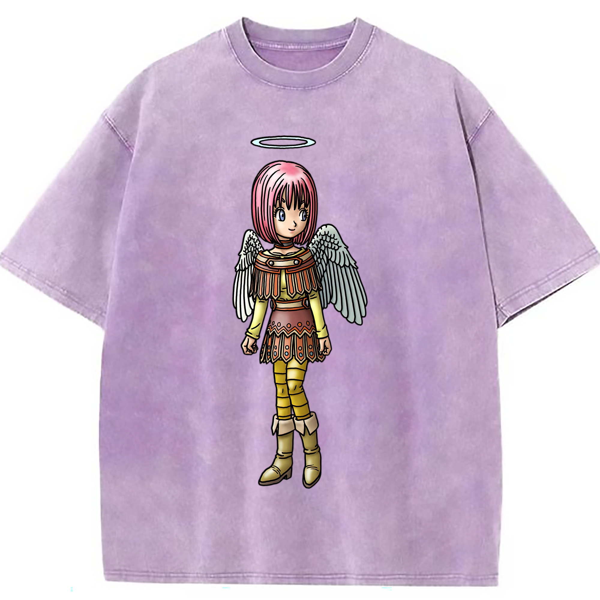 （画像用） ドラゴンクエスト Doragon Kuesuto Dragon Quest 綿100% ヴィンテージ風 半袖Tシャツ（フロントプリント）