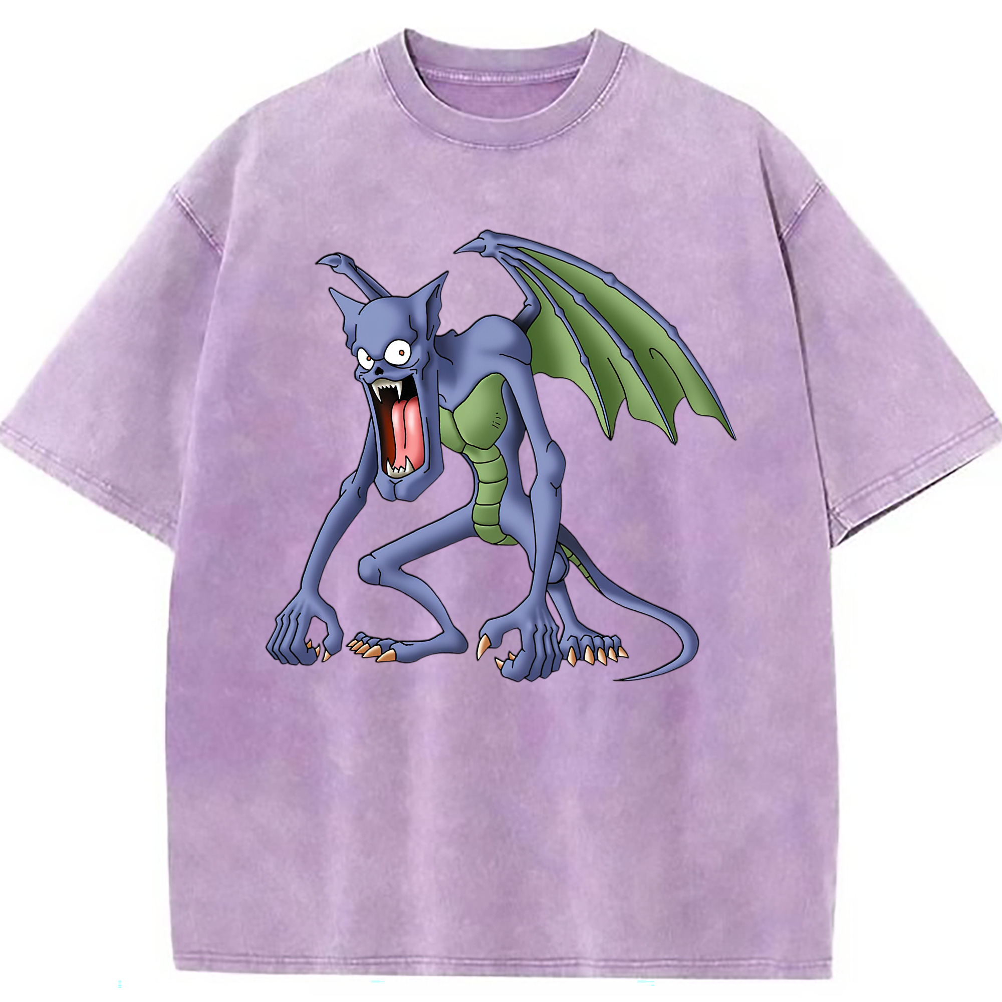 （画像用） ドラゴンクエスト Doragon Kuesuto Dragon Quest 綿100% ヴィンテージ風 半袖Tシャツ（フロントプリント）