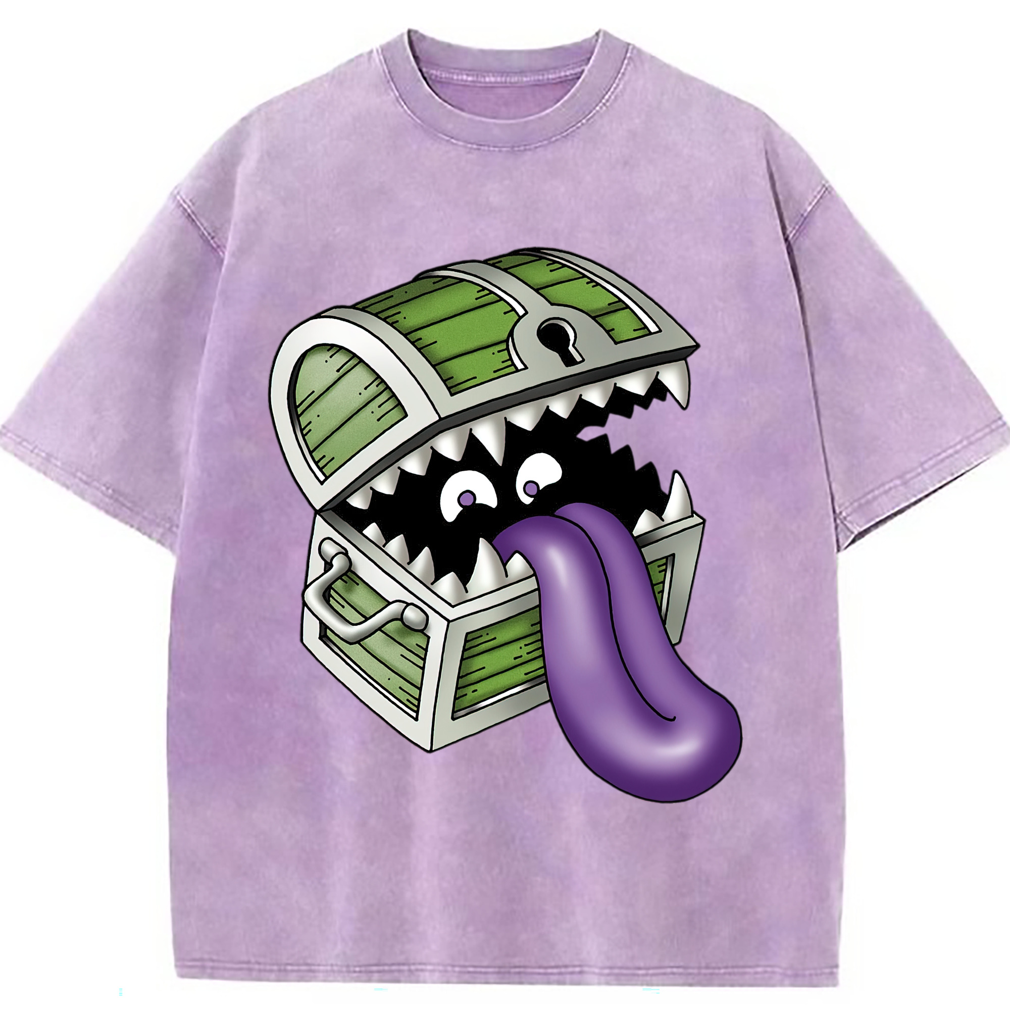 （画像用） ドラゴンクエスト Doragon Kuesuto Dragon Quest 綿100% ヴィンテージ風 半袖Tシャツ（フロントプリント）