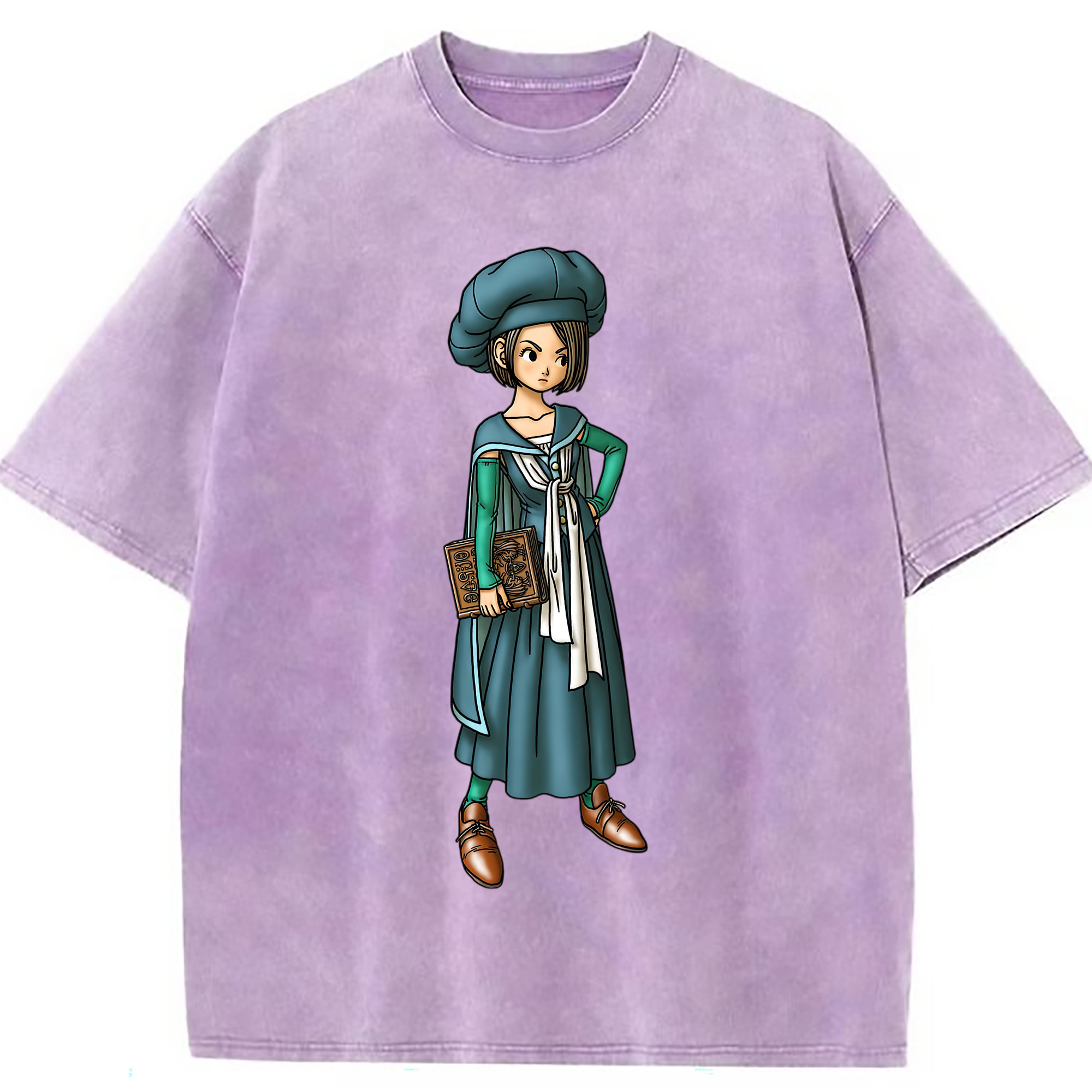 （画像用） ドラゴンクエスト Doragon Kuesuto Dragon Quest 綿100% ヴィンテージ風 半袖Tシャツ（フロントプリント）