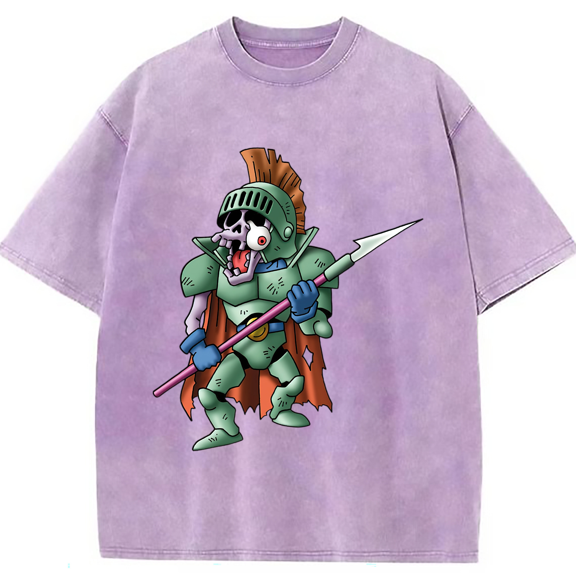 （画像用） ドラゴンクエスト Doragon Kuesuto Dragon Quest 綿100% ヴィンテージ風 半袖Tシャツ（フロントプリント）