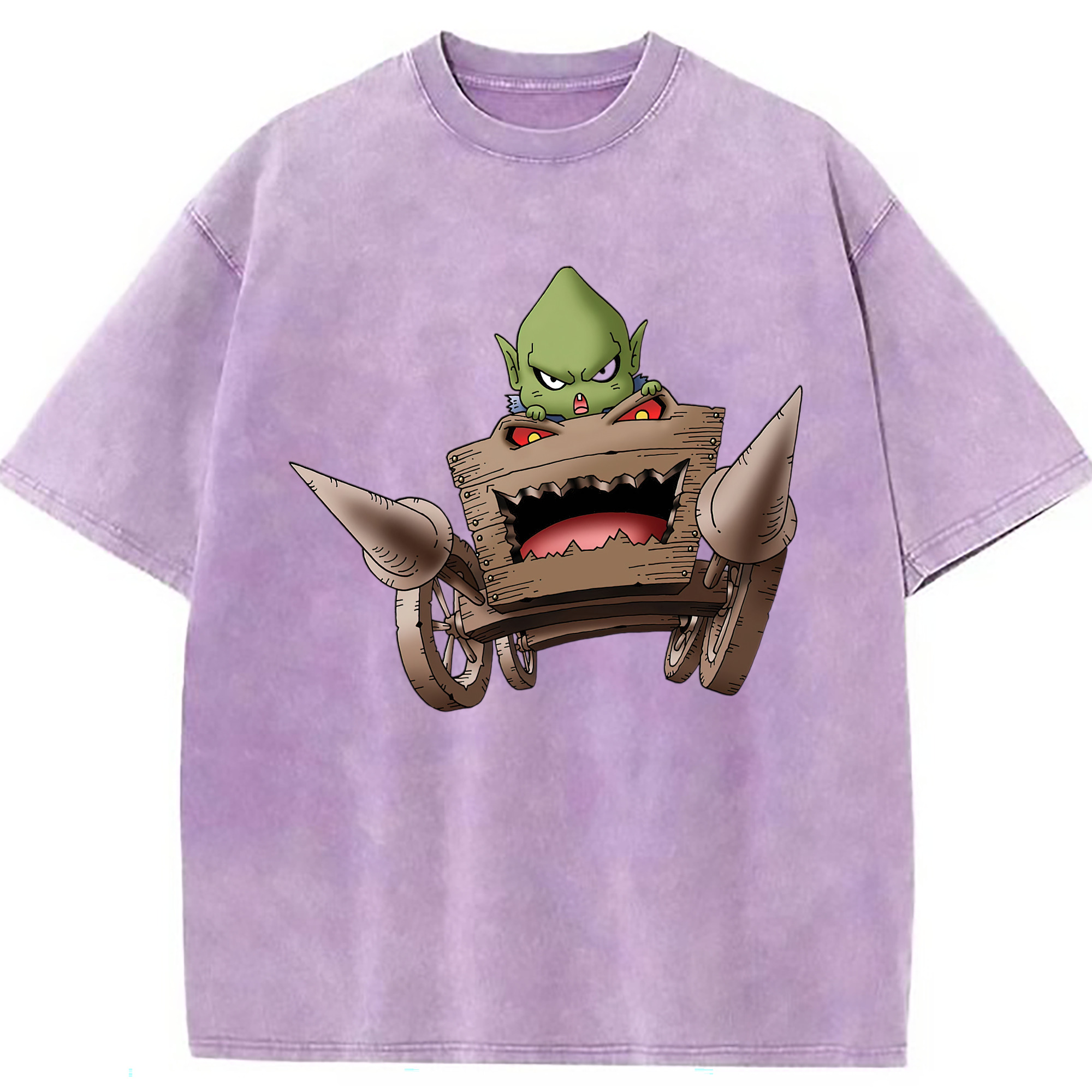 （画像用） ドラゴンクエスト Doragon Kuesuto Dragon Quest 綿100% ヴィンテージ風 半袖Tシャツ（フロントプリント）