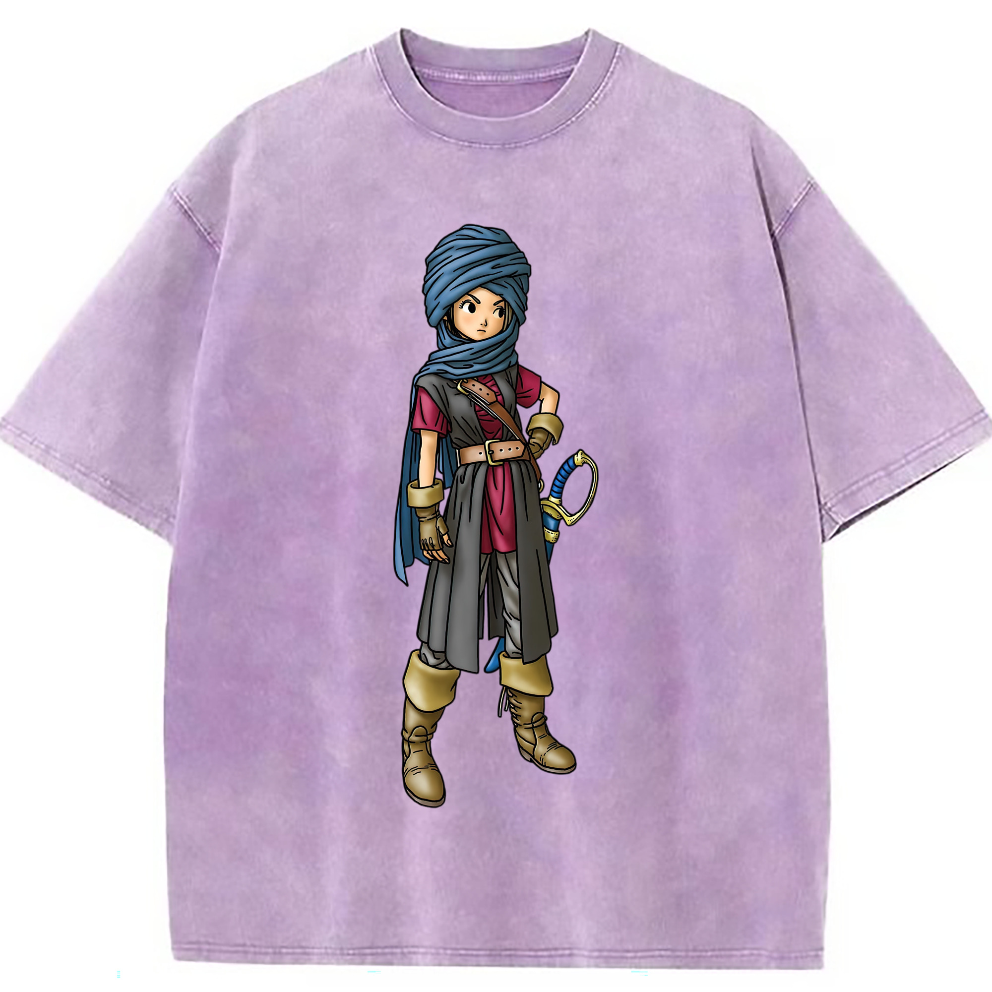 （画像用） ドラゴンクエスト Doragon Kuesuto Dragon Quest 綿100% ヴィンテージ風 半袖Tシャツ（フロントプリント）