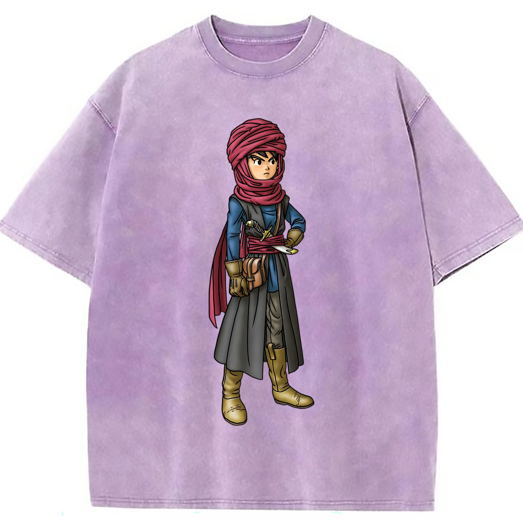 （画像用） ドラゴンクエスト Doragon Kuesuto Dragon Quest 綿100% ヴィンテージ風 半袖Tシャツ（フロントプリント）