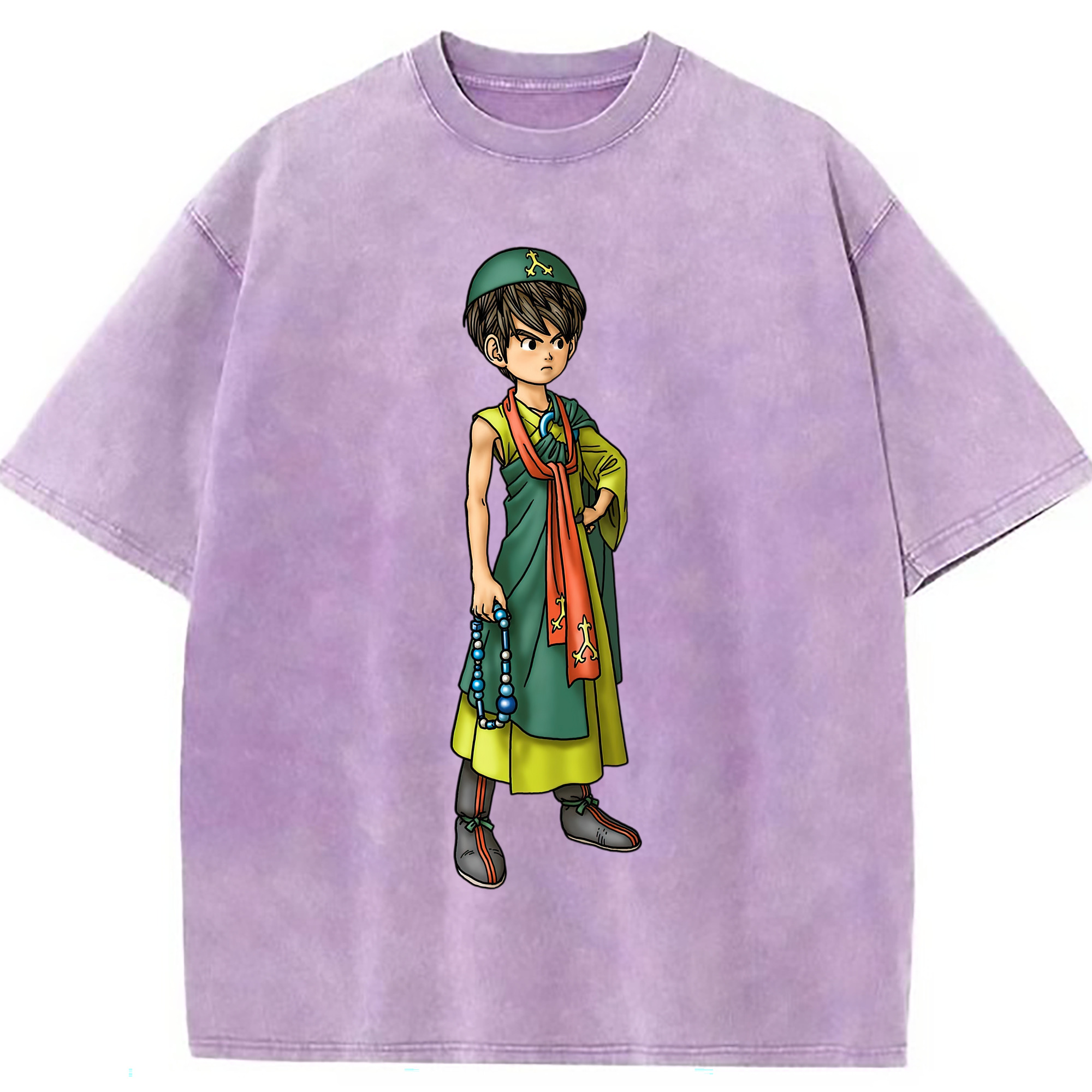 （画像用） ドラゴンクエスト Doragon Kuesuto Dragon Quest 綿100% ヴィンテージ風 半袖Tシャツ（フロントプリント）