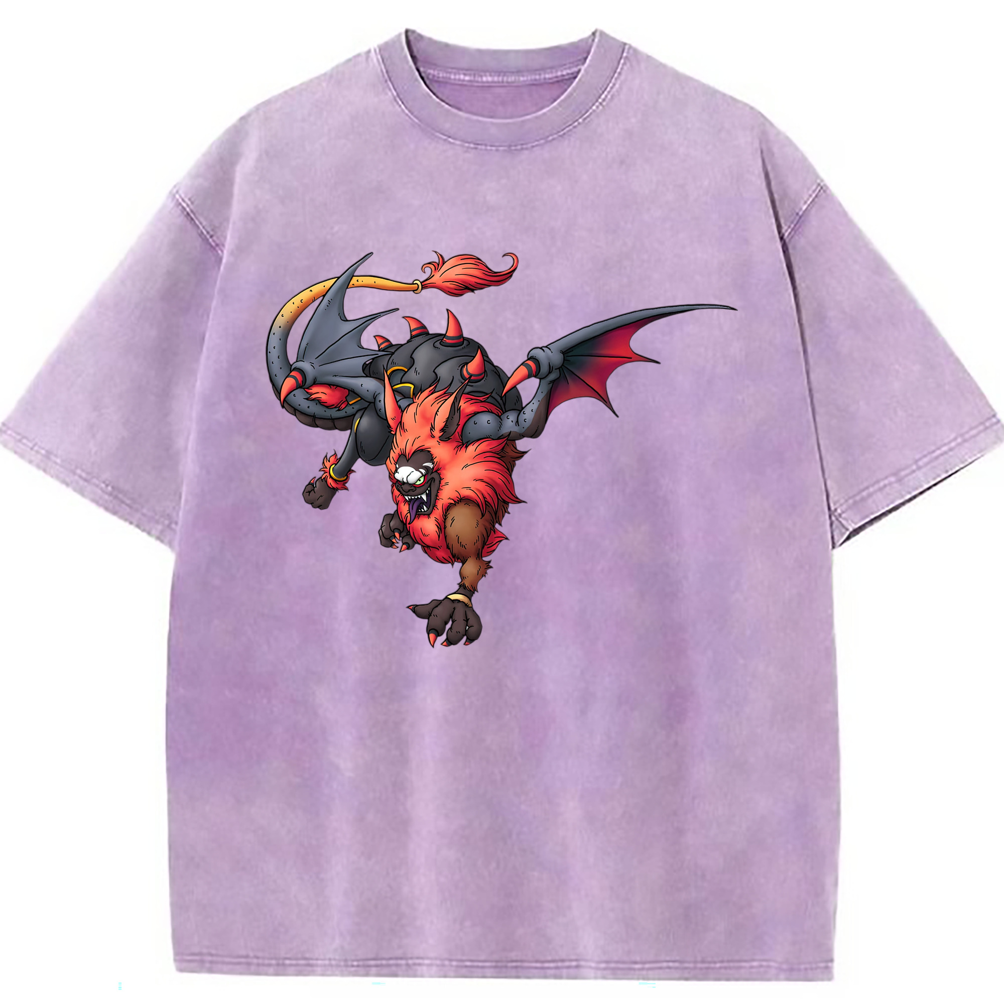 （画像用） ドラゴンクエスト Doragon Kuesuto Dragon Quest 綿100% ヴィンテージ風 半袖Tシャツ（フロントプリント）